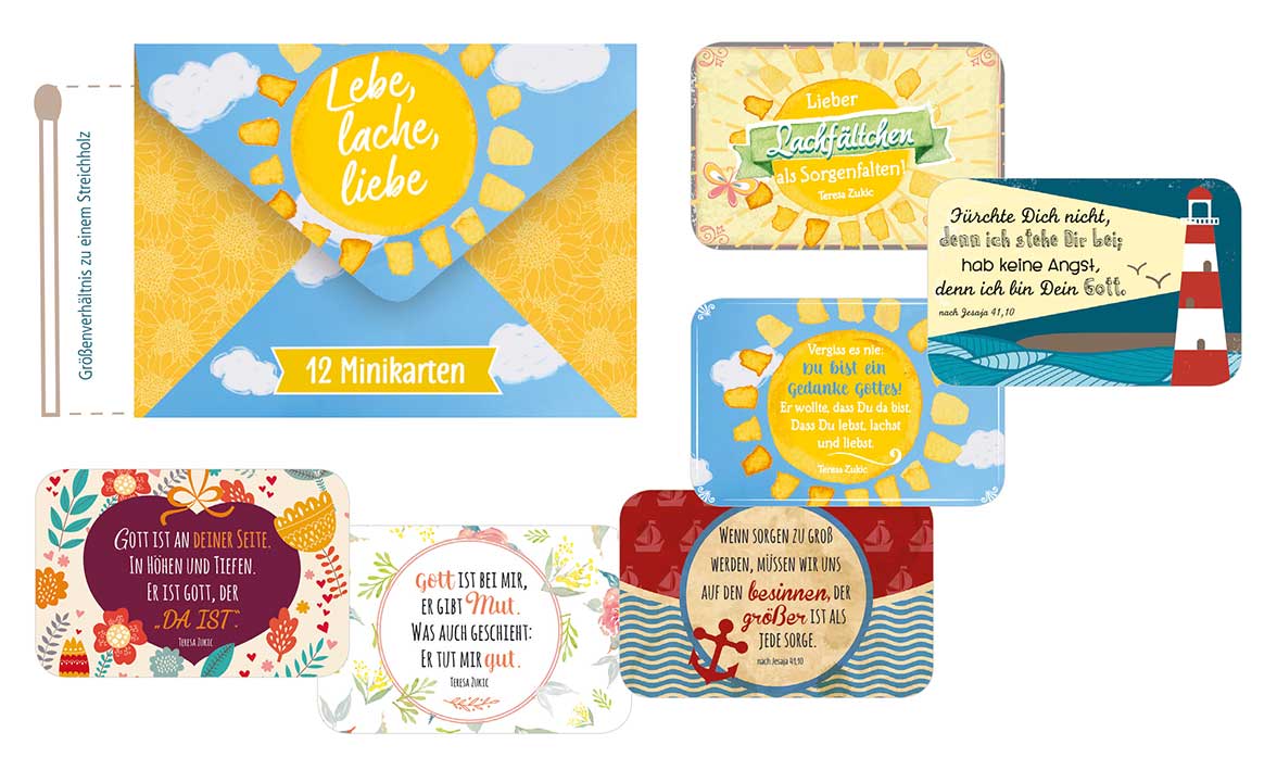 Lebe, lache, liebe /12 Minikarten Karte - Lebe, lache, liebe /12 Minikarten