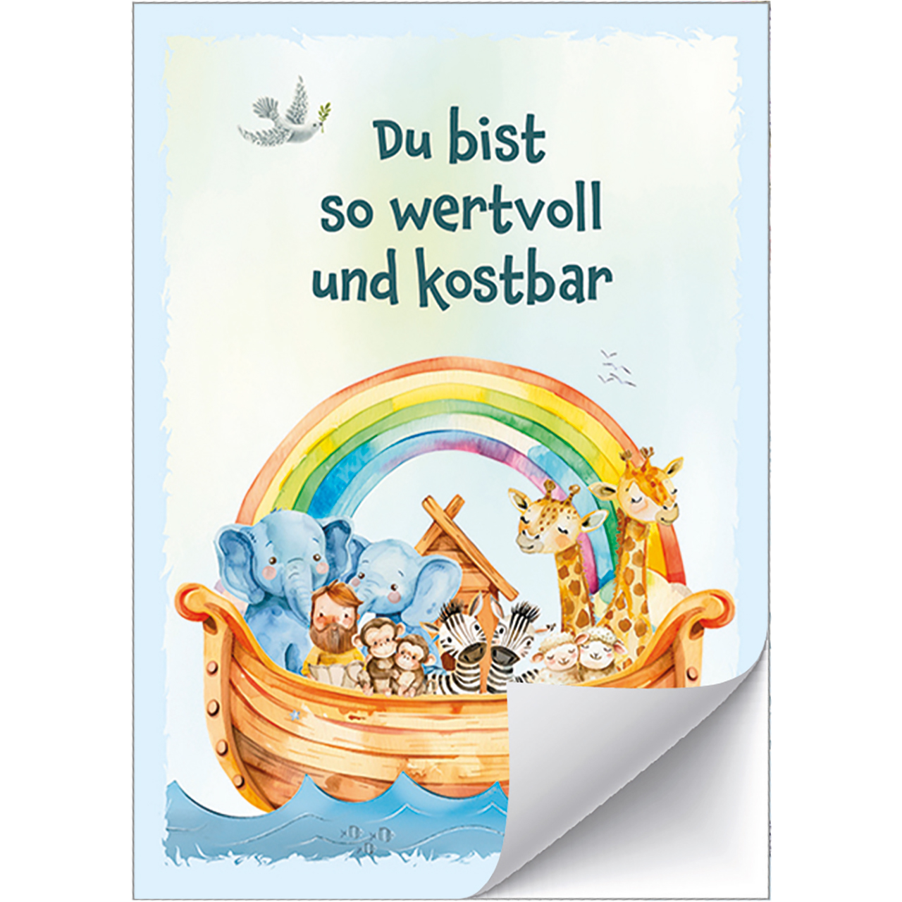 Postkarten mit Aufklebern - Du bist so wertvoll und kostbar - Arche Noah