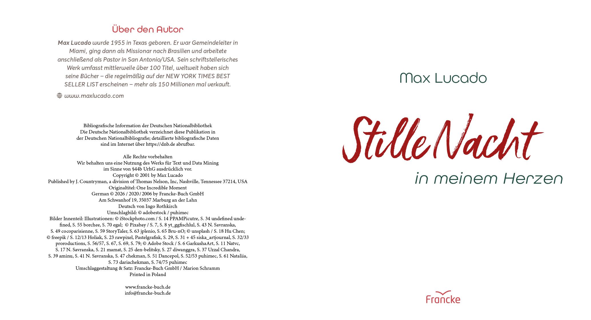 Geschenkbuch - Stille Nacht in meinem Herzen