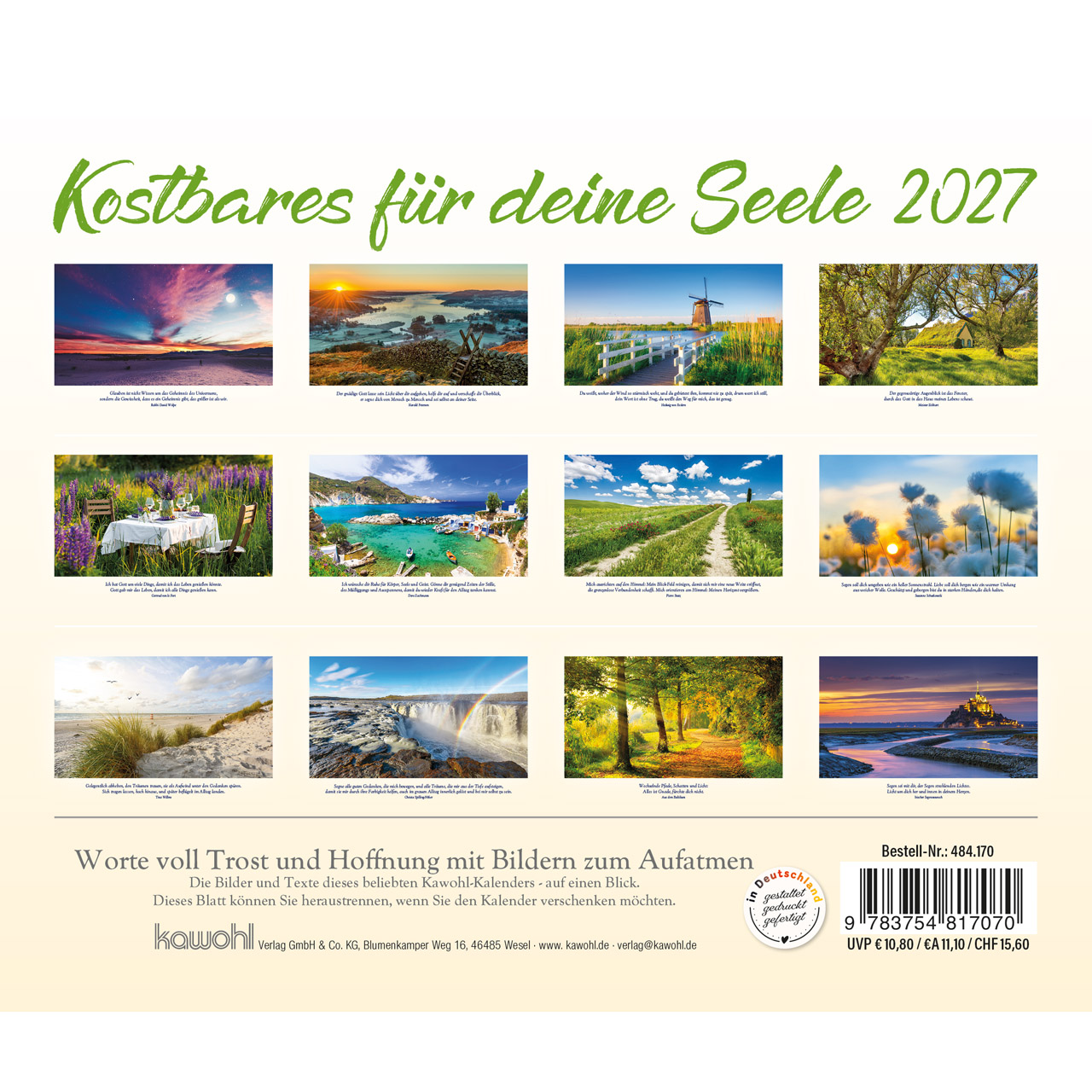 Postkartenkalender - Kostbares für deine Seele 2027