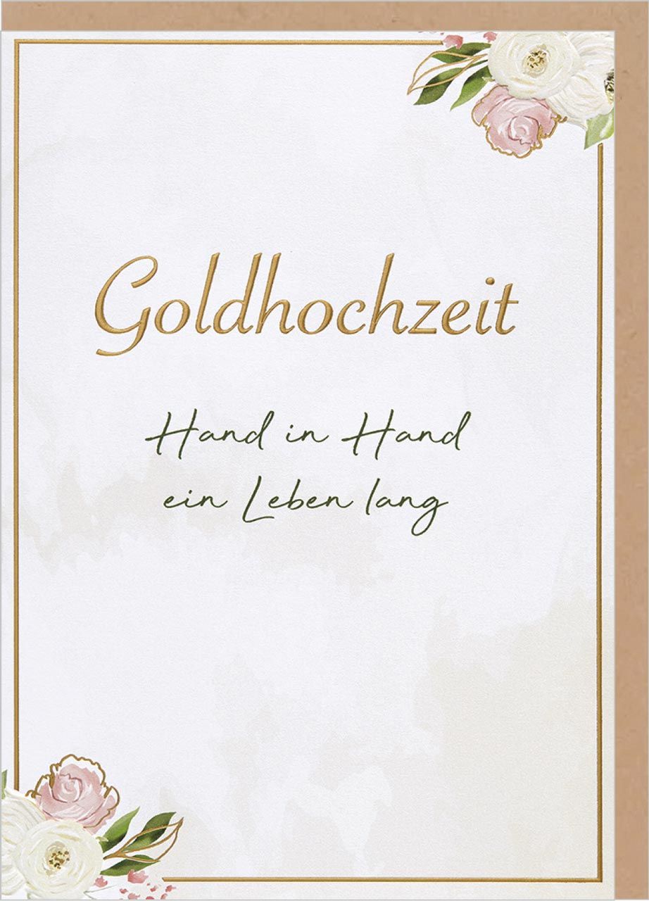 Faltkarte Goldhochzeit