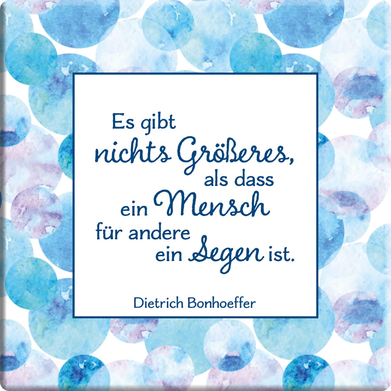 Es gibt nichts Größeres Magnet - Es gibt nichts Größeres - Aquarell blaue Punkte