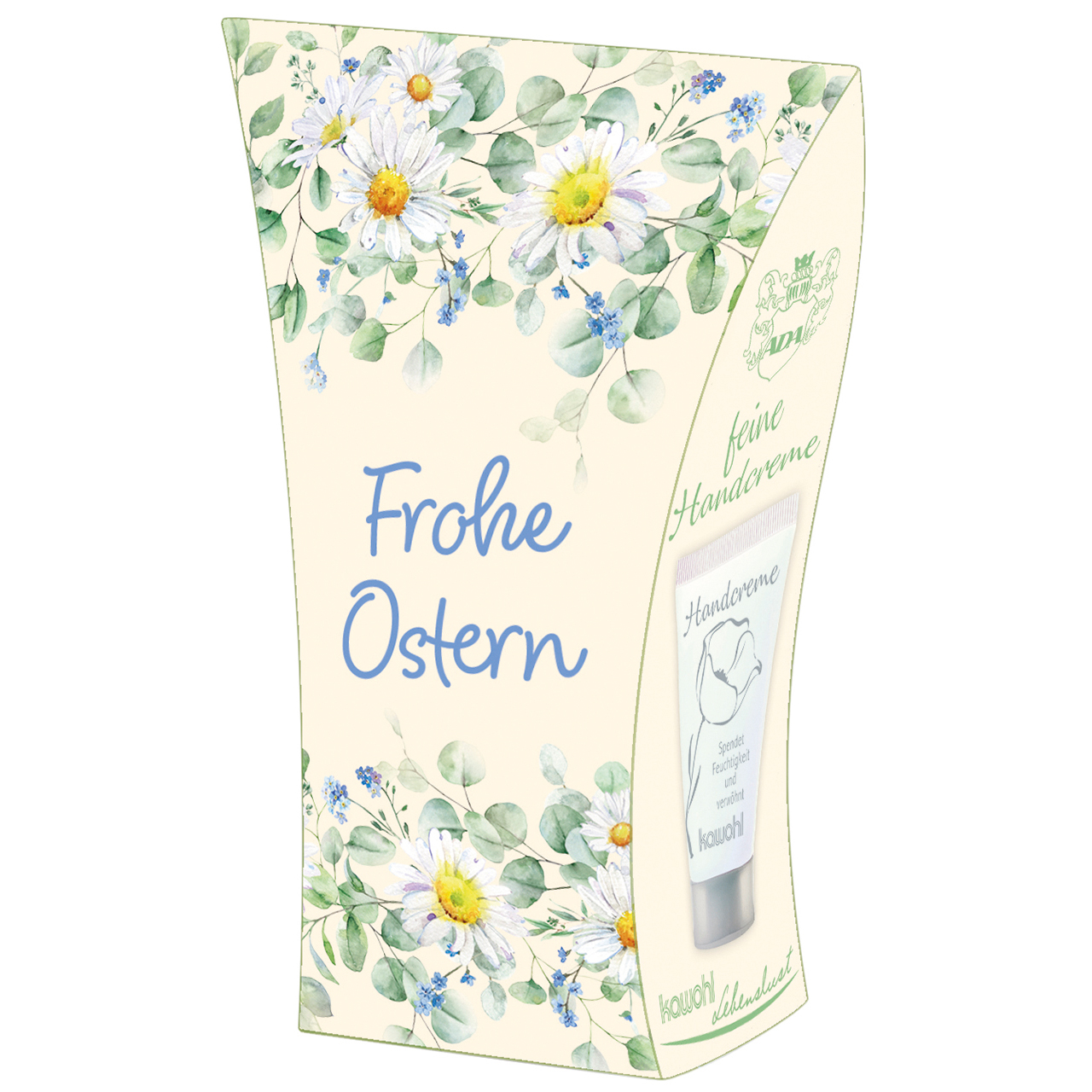 Handcreme - Frohe Ostern - Blumen Muster weiß