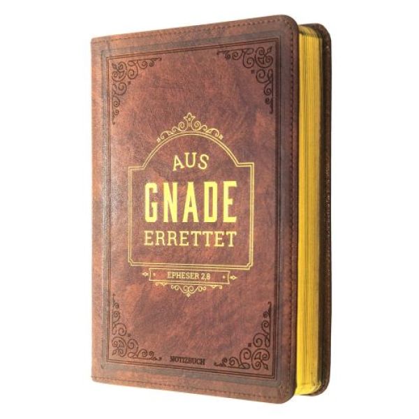 Notizbuch 'Aus Gnade errettet. Epheser 2,8'