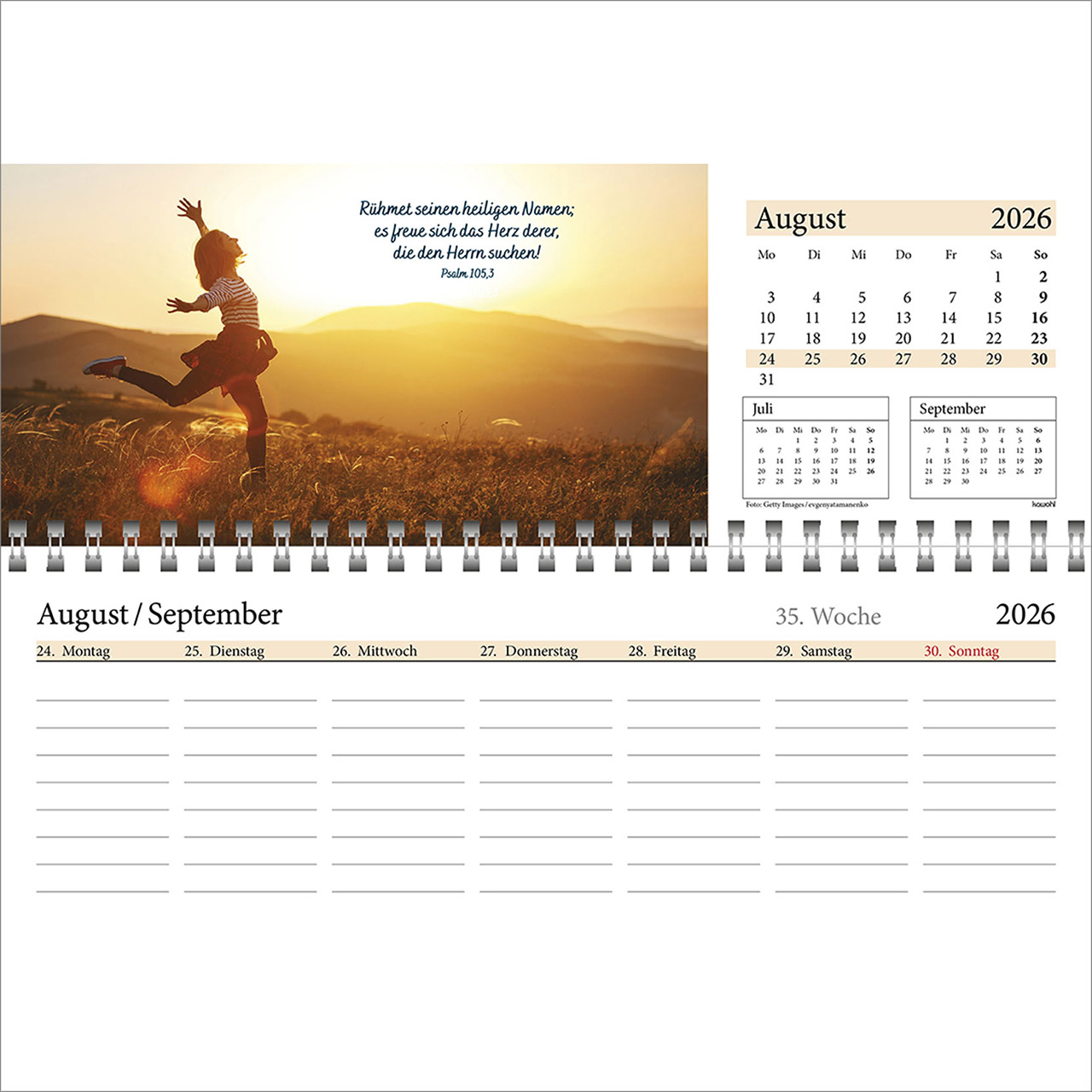 Tischkalender - In deine Hand leg ich den Tag 2026