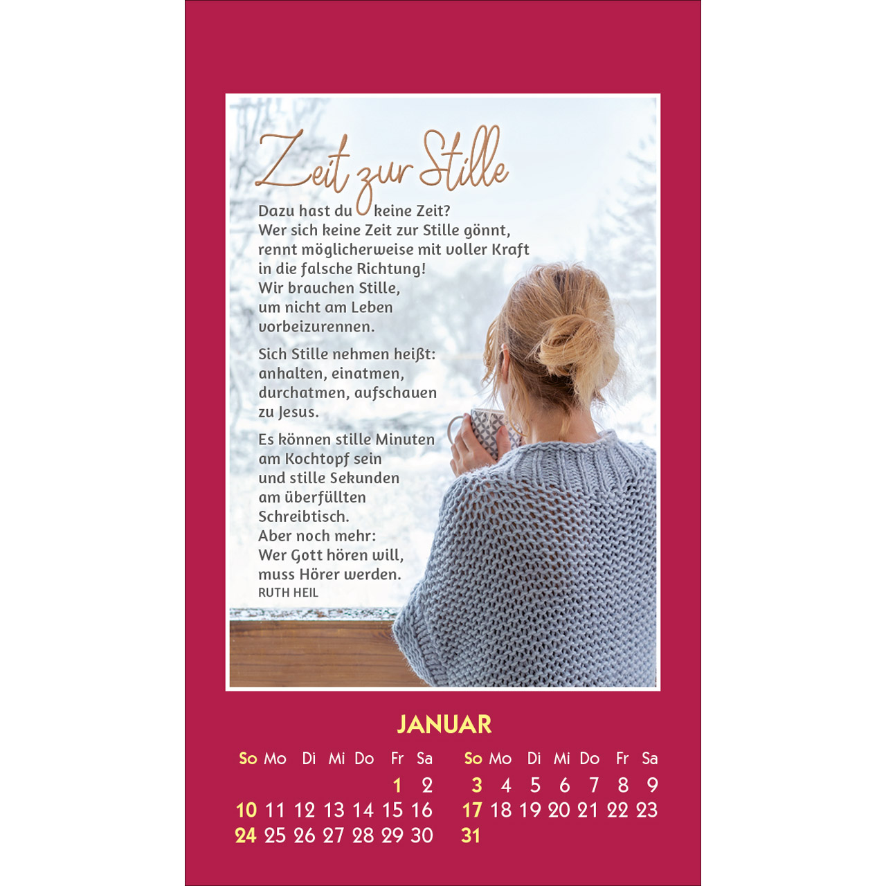 Aufkleberkalender - Du bist unendlich wertvoll 2027