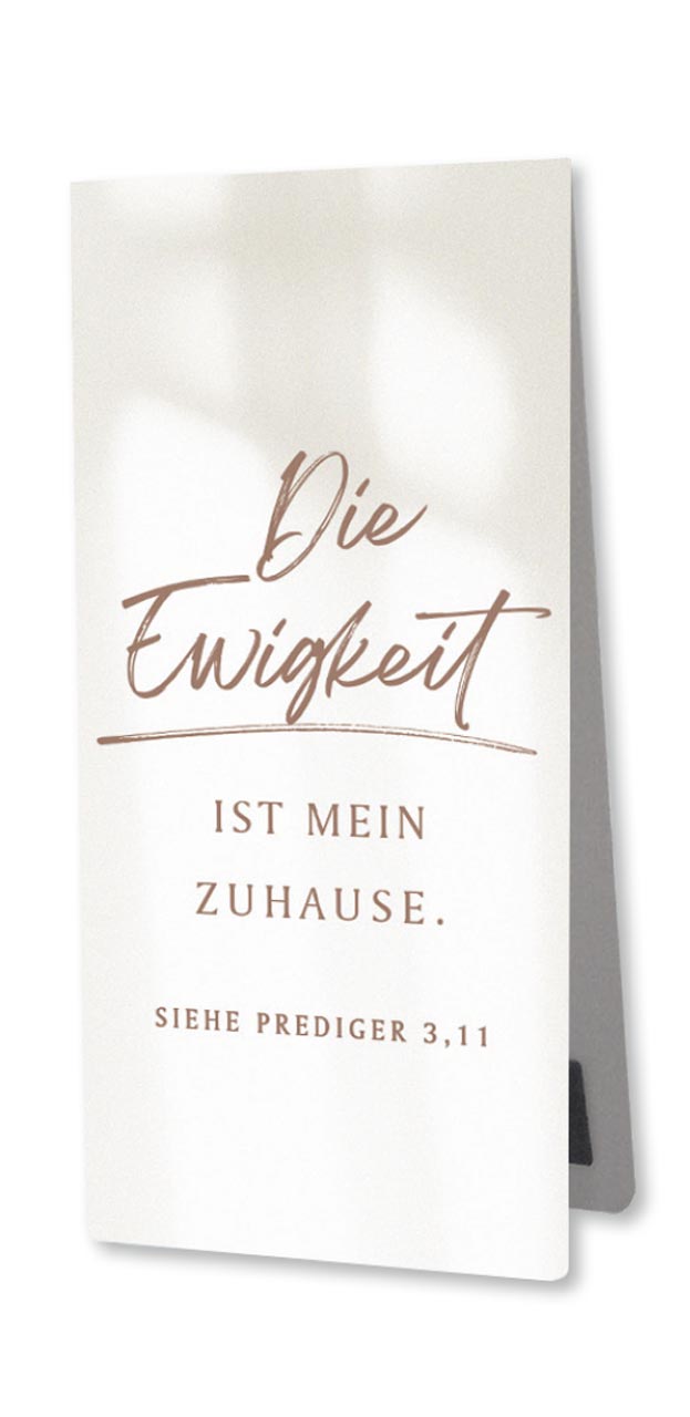Lesezeichen - Magnetlesezeichen "Die Ewigkeit ist mein Zuhause"