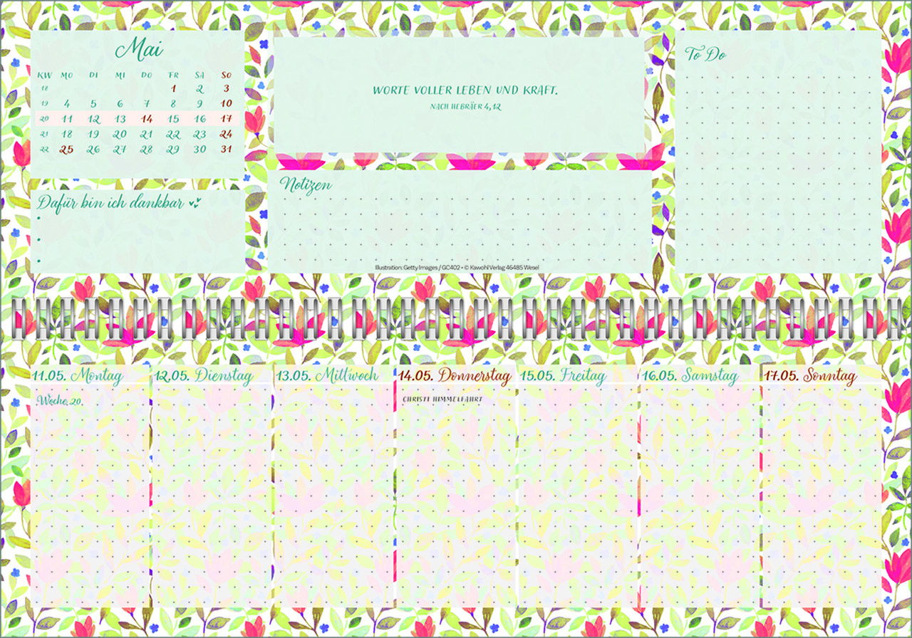 Tischkalender - Meine fröhlich-bunte Segenswoche 2026