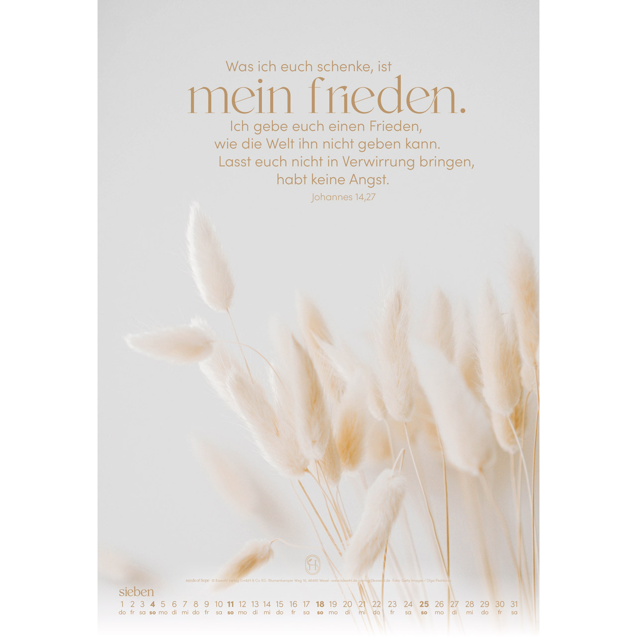 Wandkalender - Sein Wort. Dein Weg. 2027