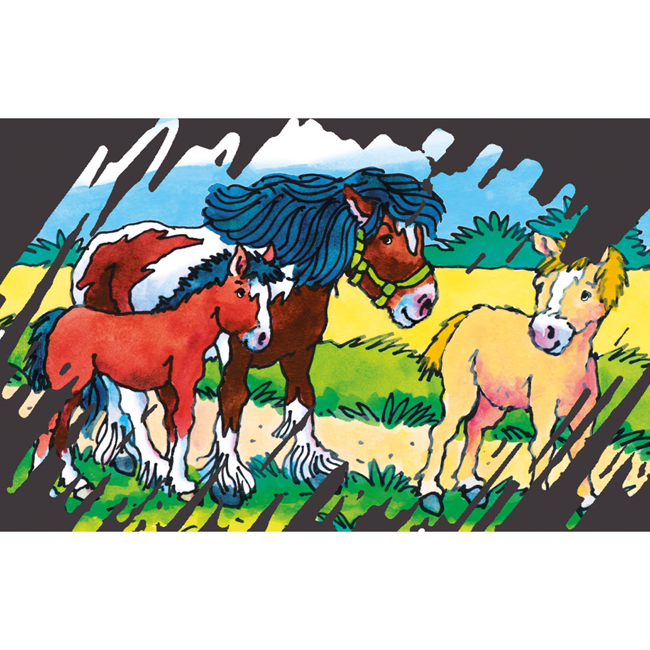 Kratzblock - Du bist geliebt! - Pferde Ponys