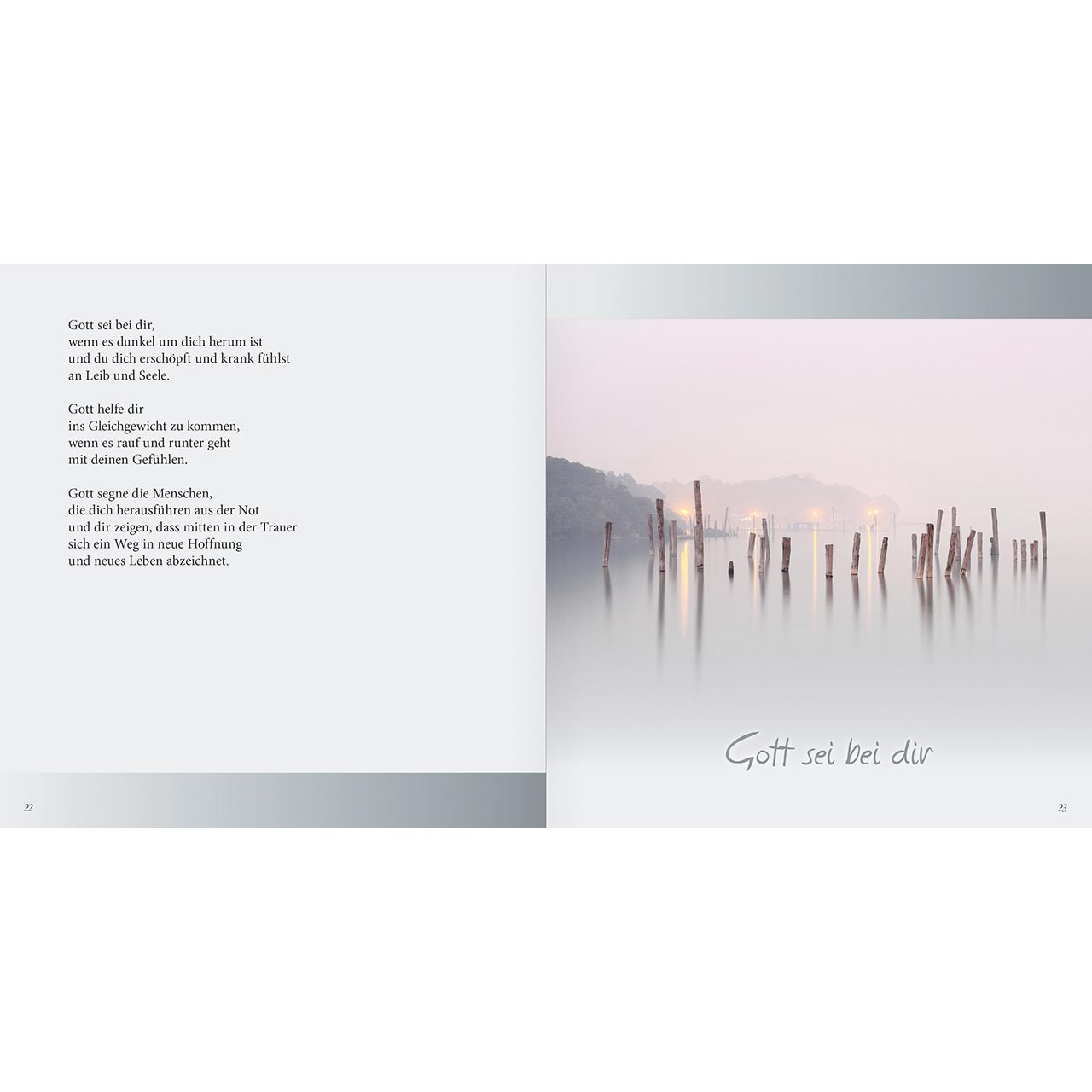 Geschenkbuch - Segensworte für Zeiten der Trauer - Steine Herz Feder