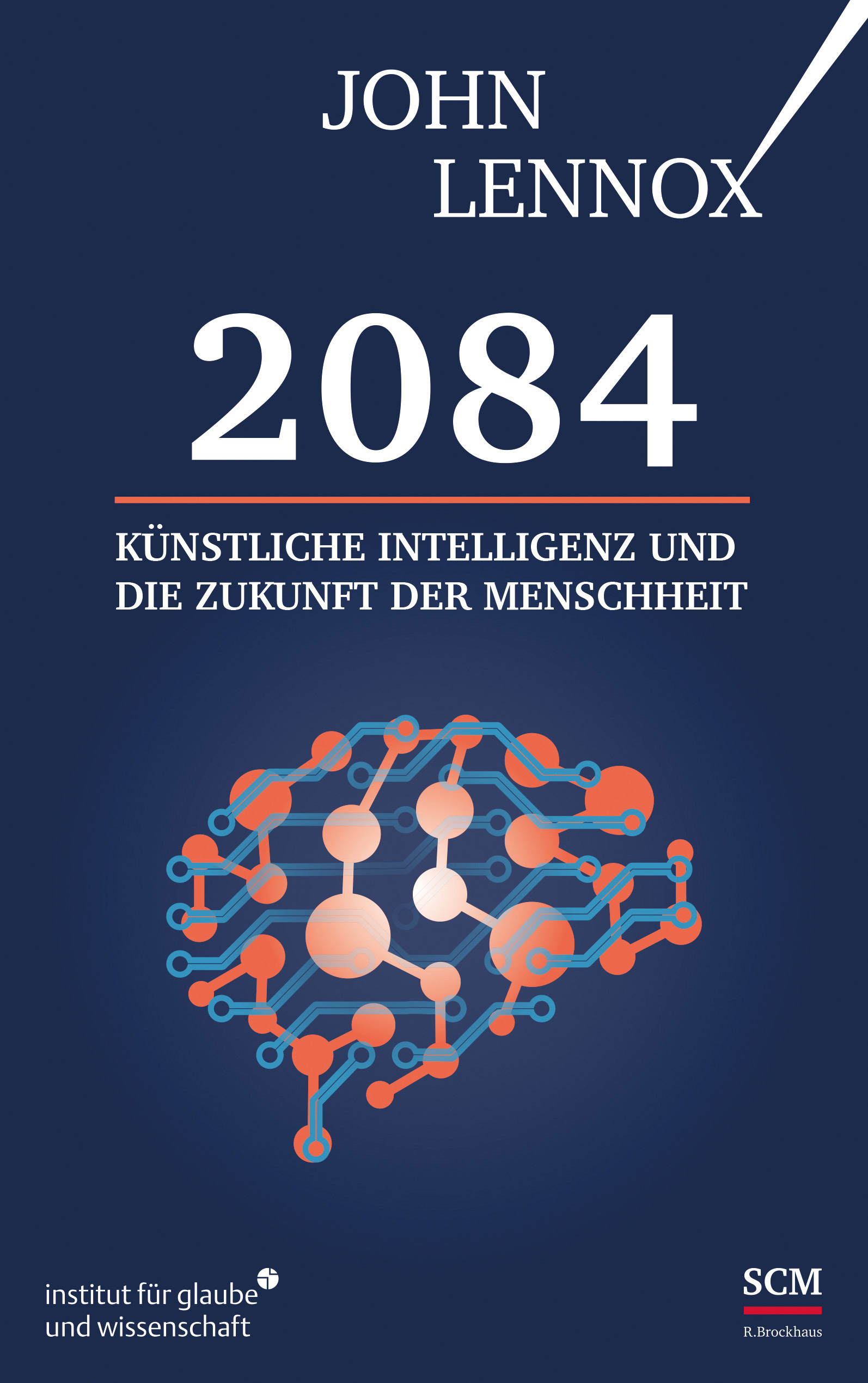 Buch - 2084 - Künstliche Intelligenz und die Zukunft der Menschheit - Buch Gehirn Dunkelblau