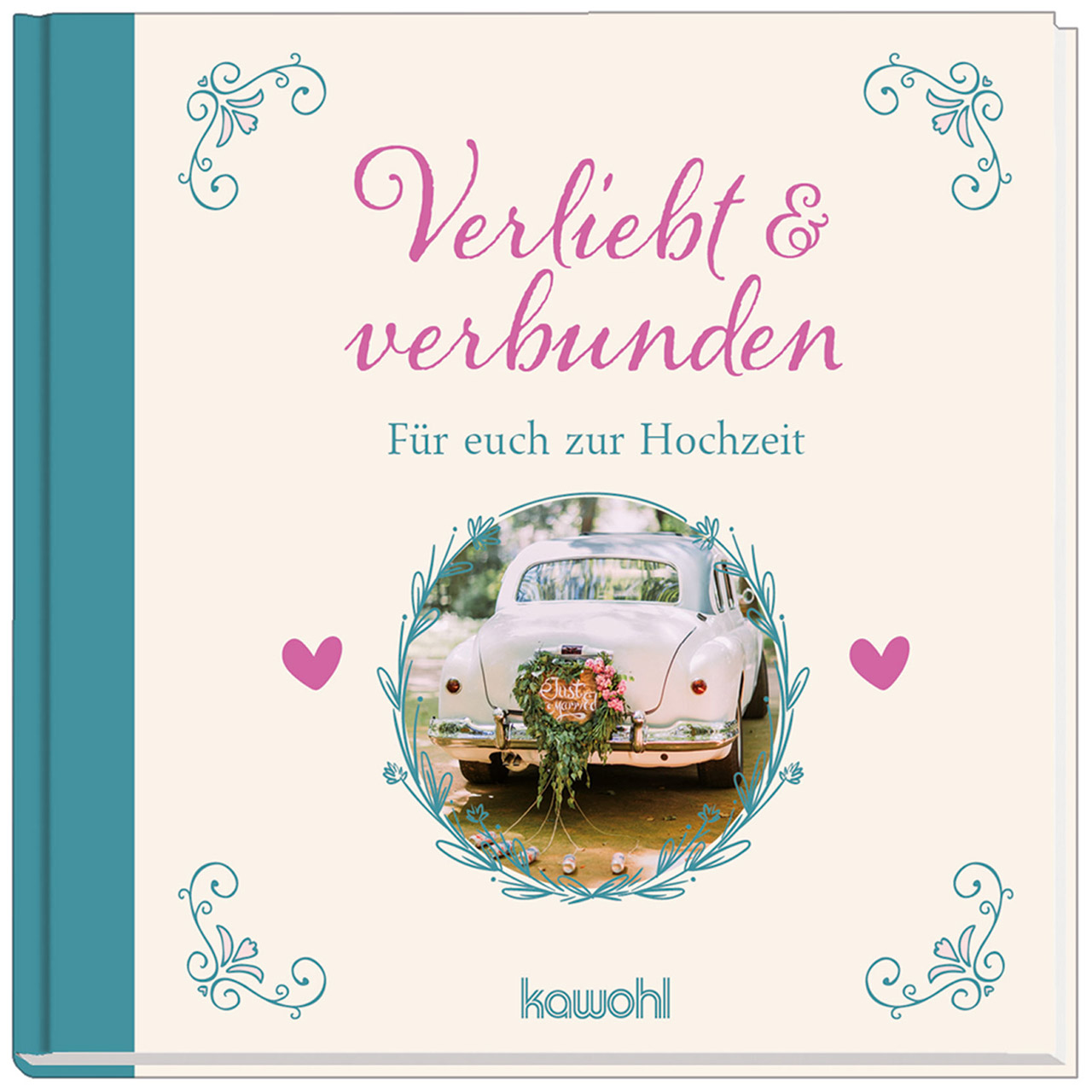 Verliebt & verbunden Geschenkbuch - Verliebt & verbunden - Kranz Oldtimer Auto Herz