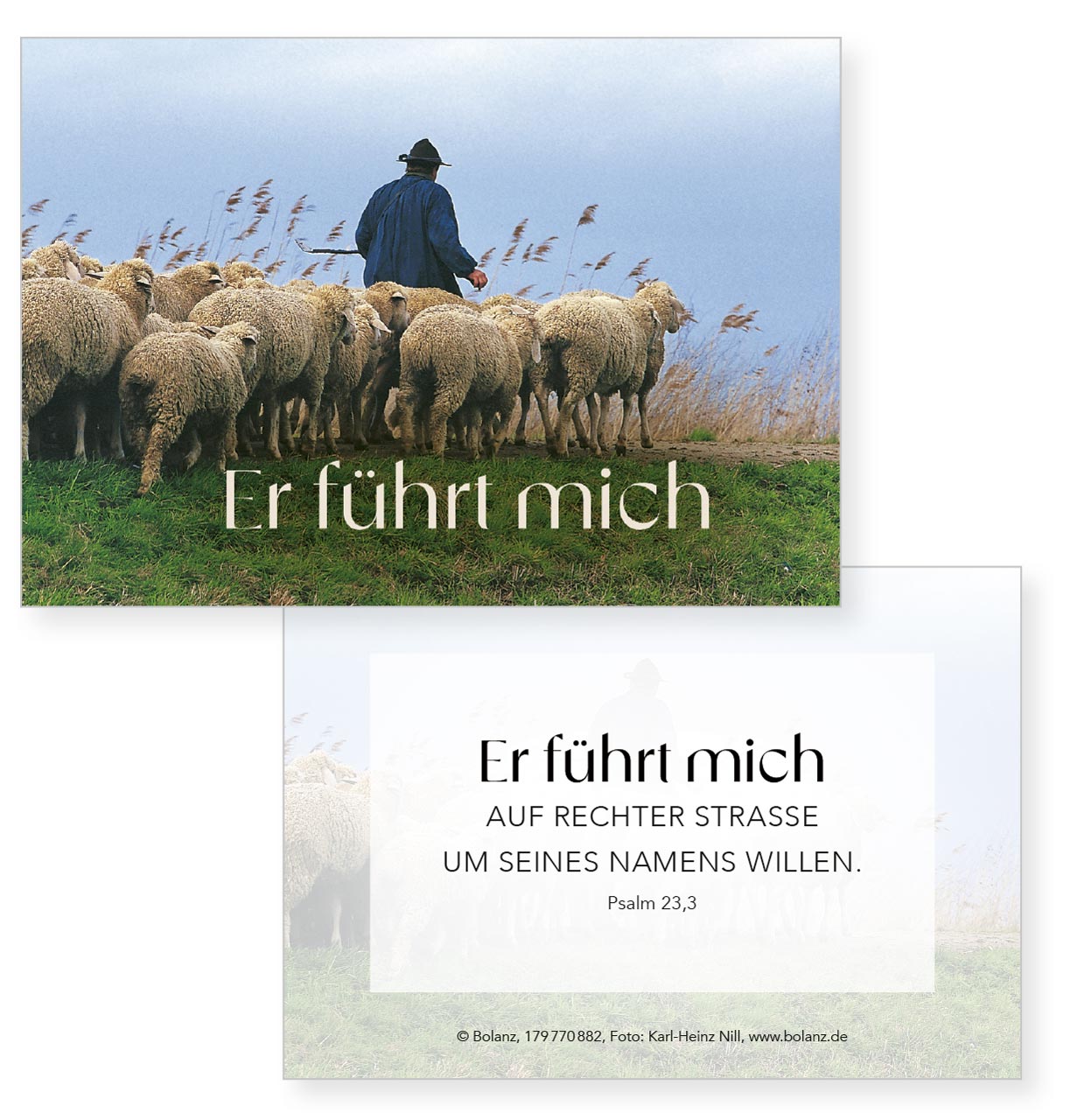 Karten-Box Papier - Neujahrslose "Der Herr ist mein Hirte"