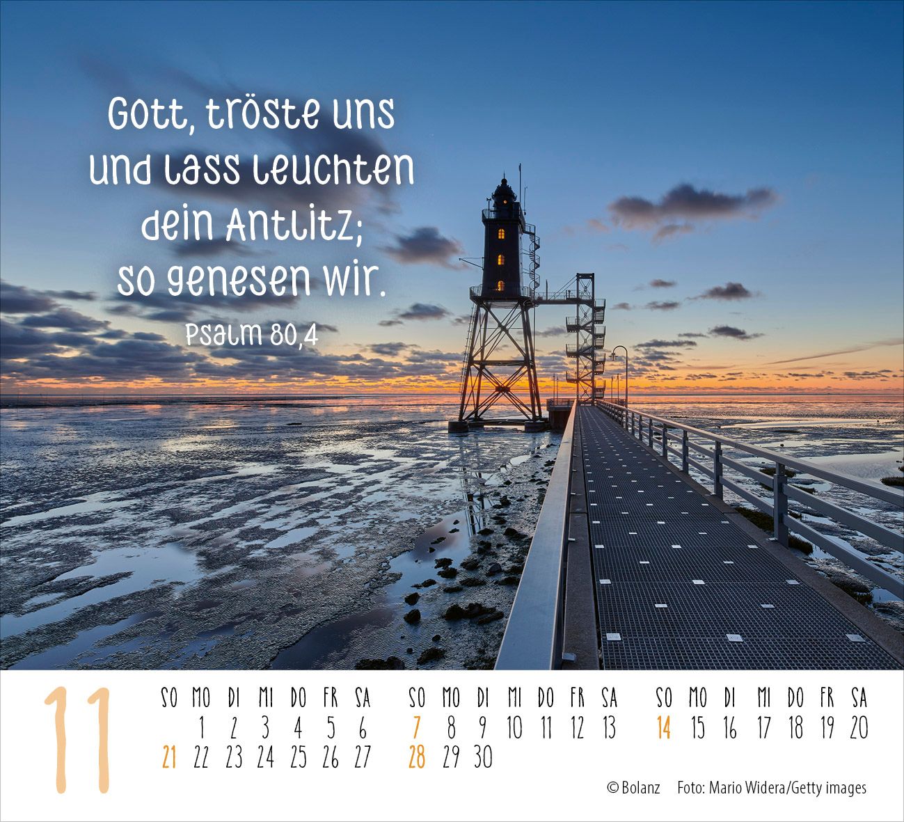 Aufstellkalender - Licht der Welt 2027 Minikalender