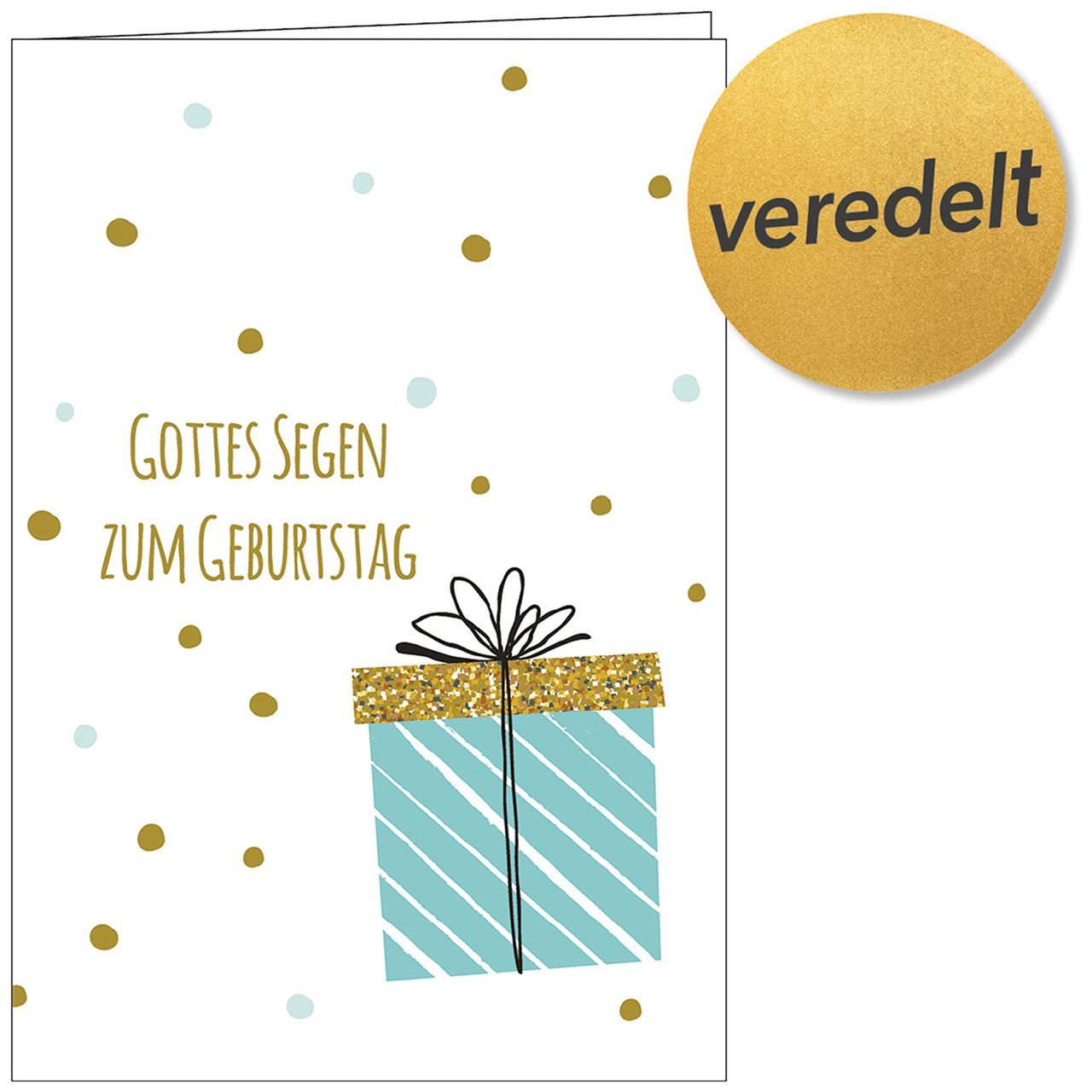 Gottes Segen zum Geburtstag Faltkarte - Gottes Segen zum Geburtstag - Geschenk Grafik