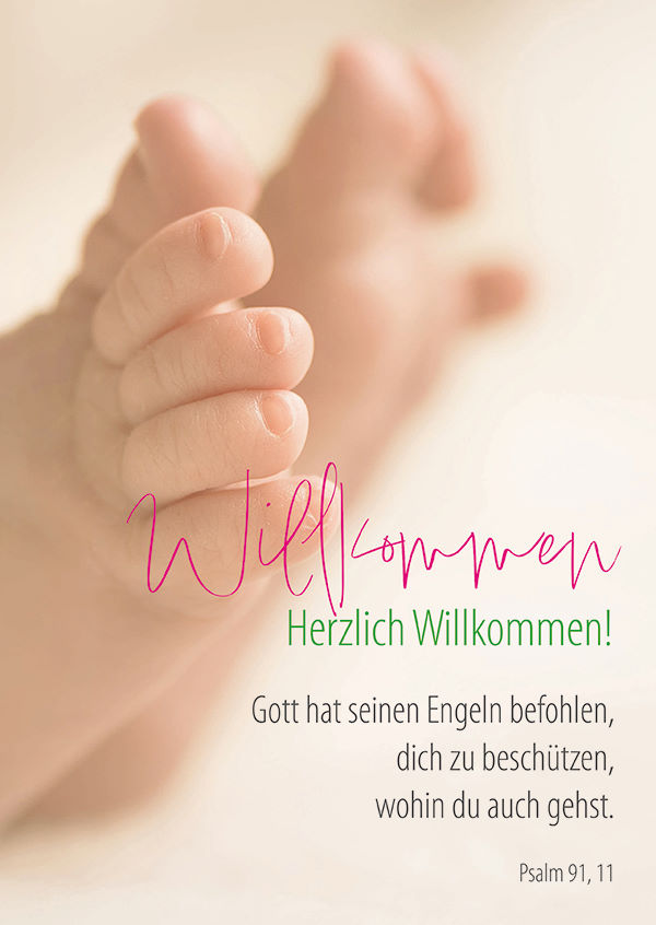 Faltkarte 'Herzlich Willkommen'