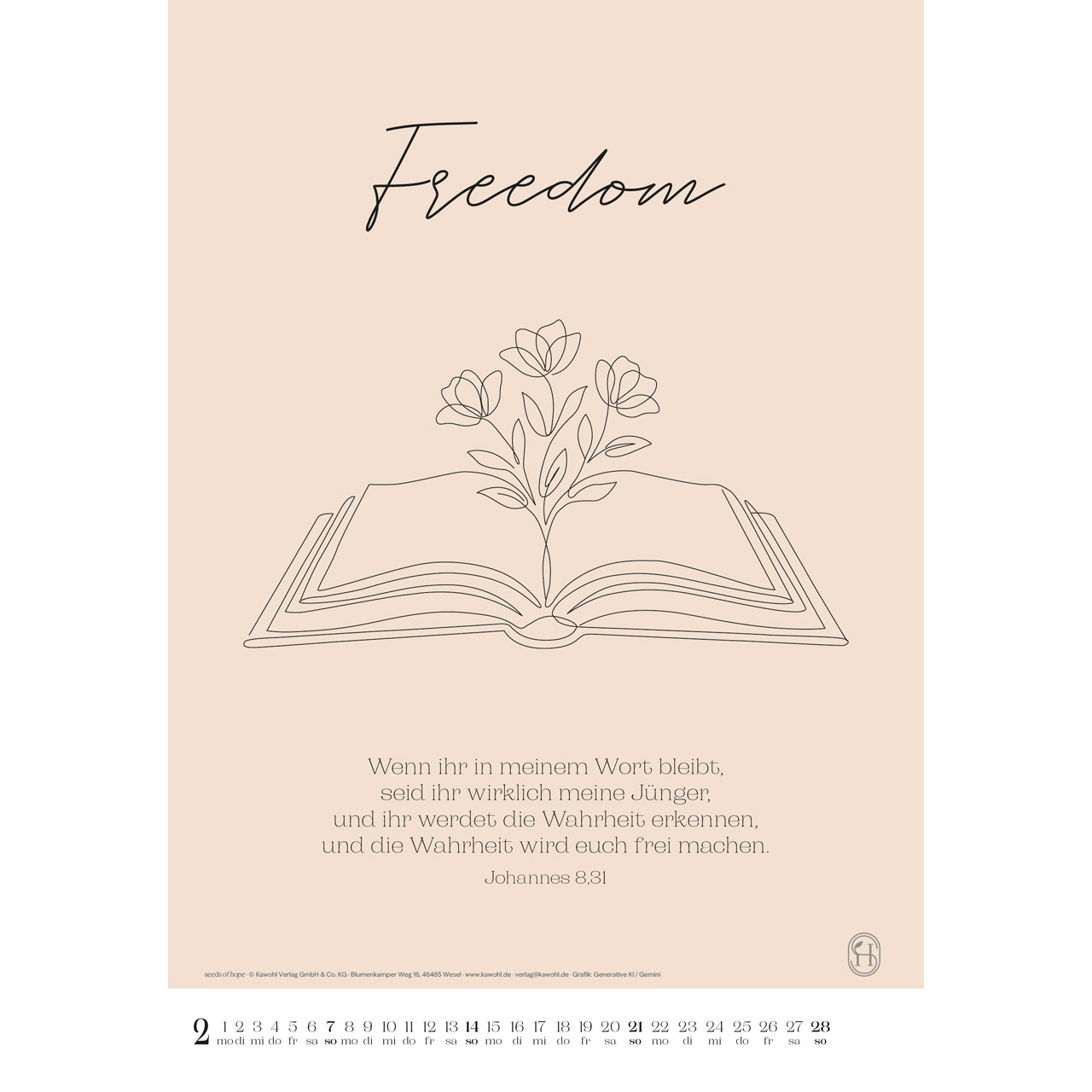 Wandkalender - Wonderfully created 2027