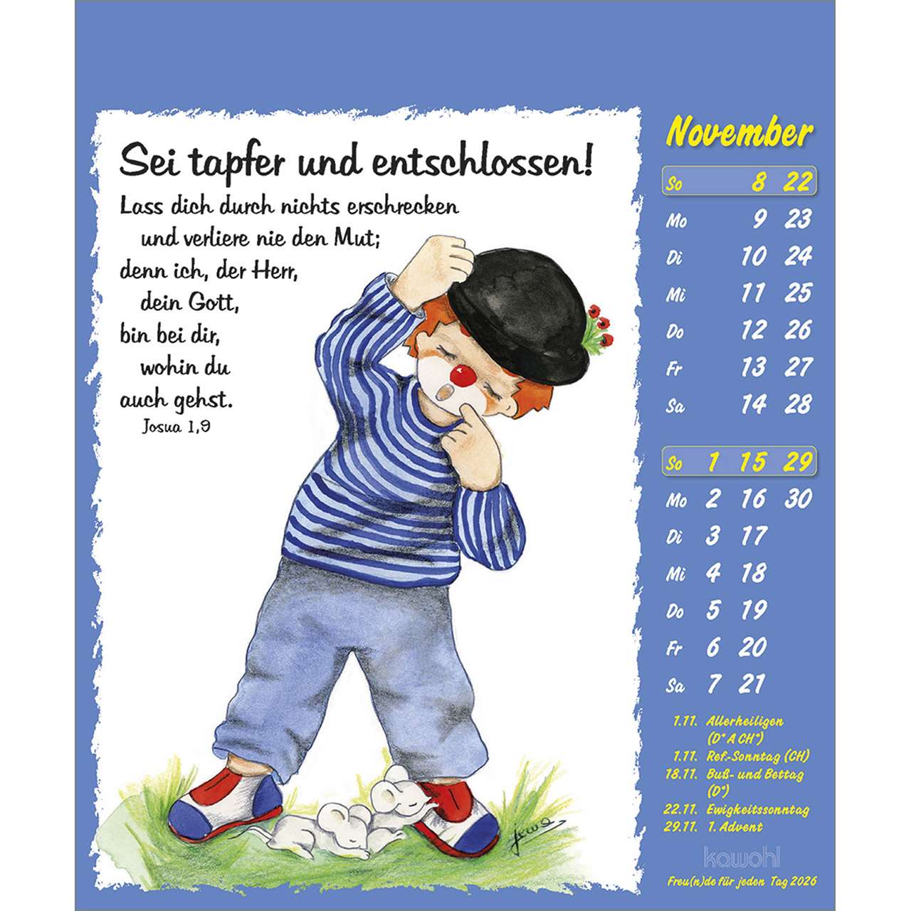 Postkartenkalender - Freu(n)de für jeden Tag 2026