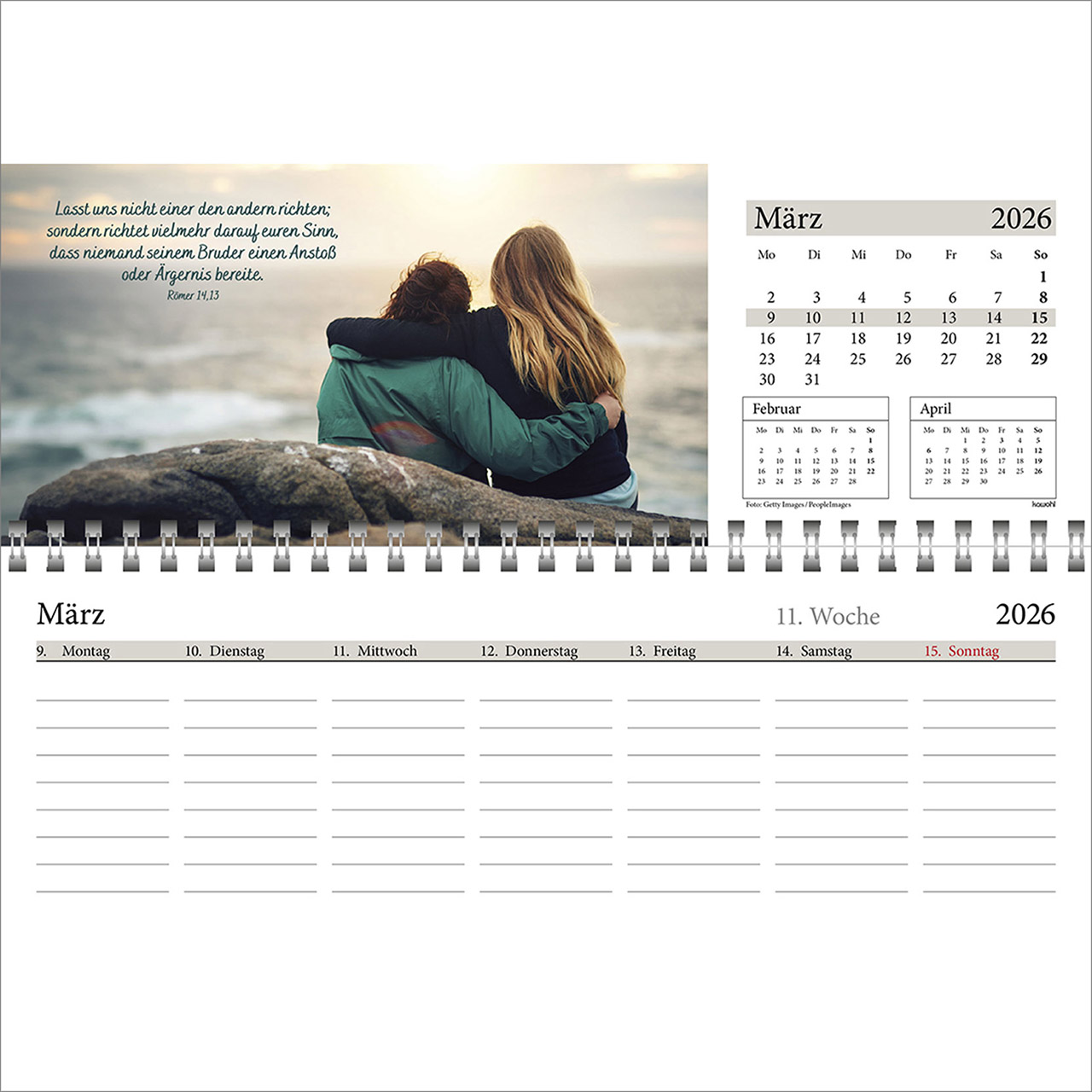 Tischkalender - In deine Hand leg ich den Tag 2026