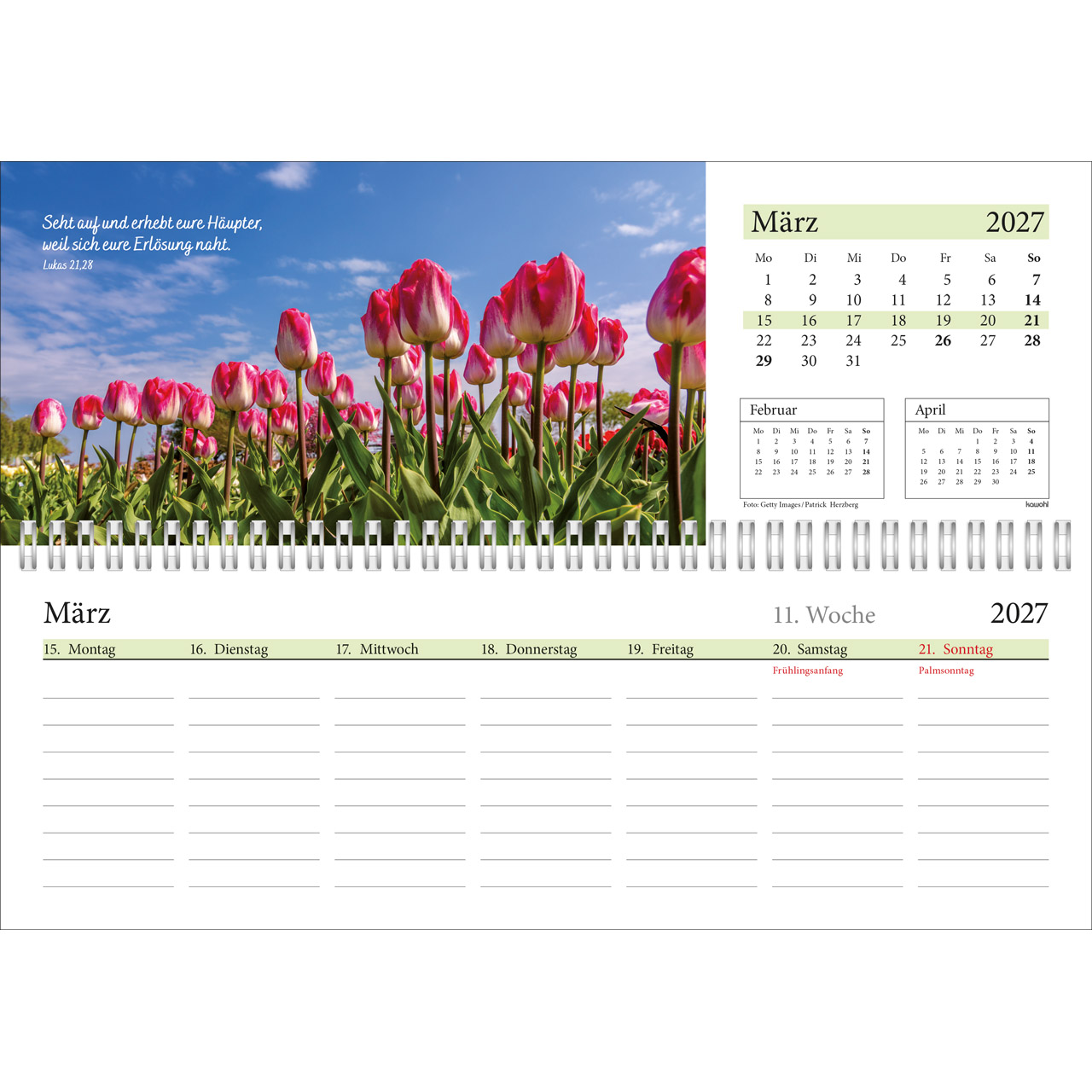 Tischkalender - In deine Hand leg ich den Tag 2027
