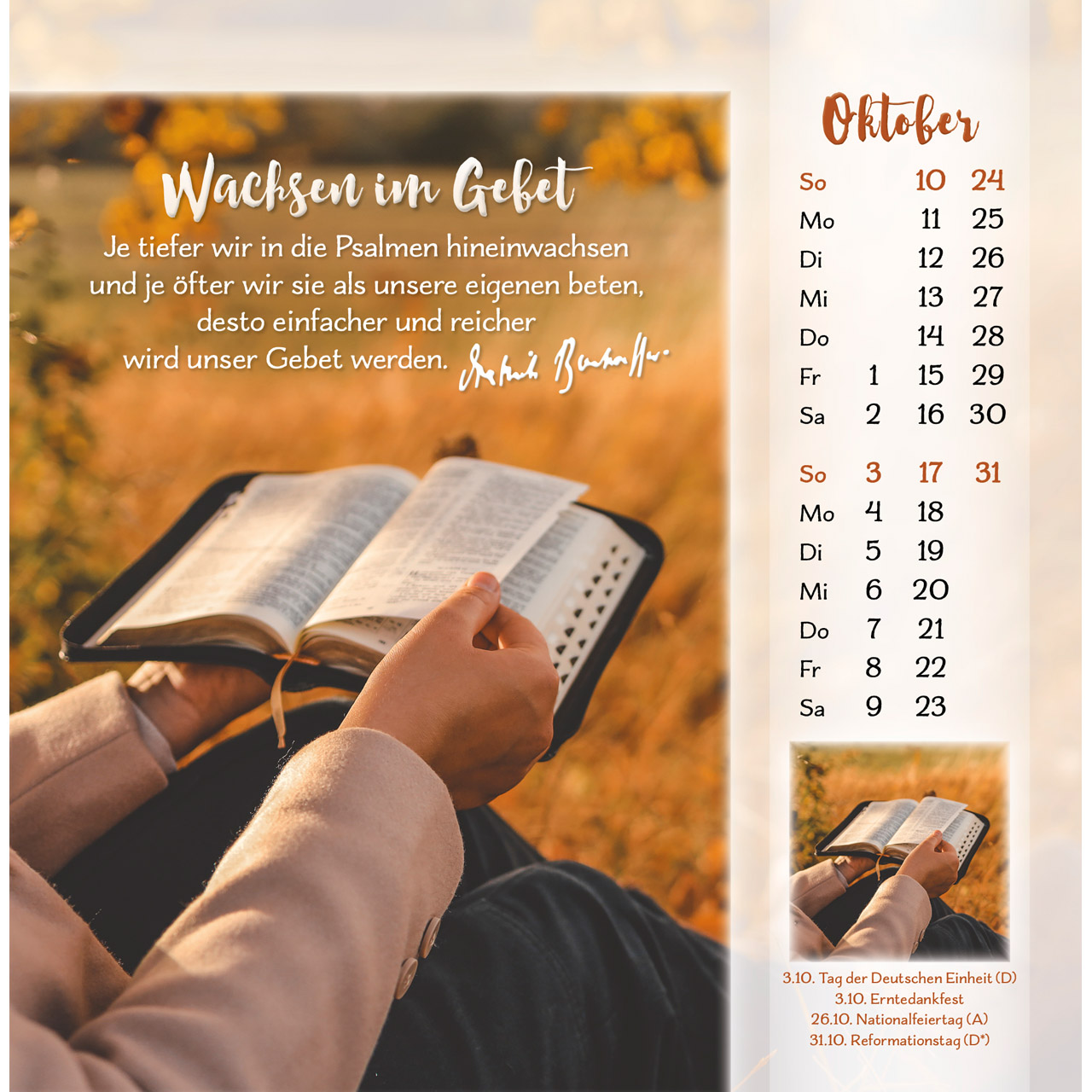 Postkartenkalender - Gott ist für dich 2027