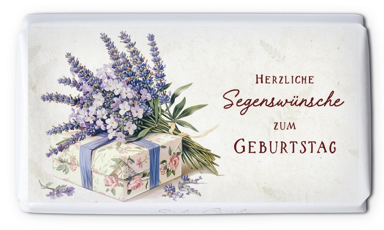 Schokolade - Schokolade 'Herzliche Segenswünsche zum Geburtstag' 40 g