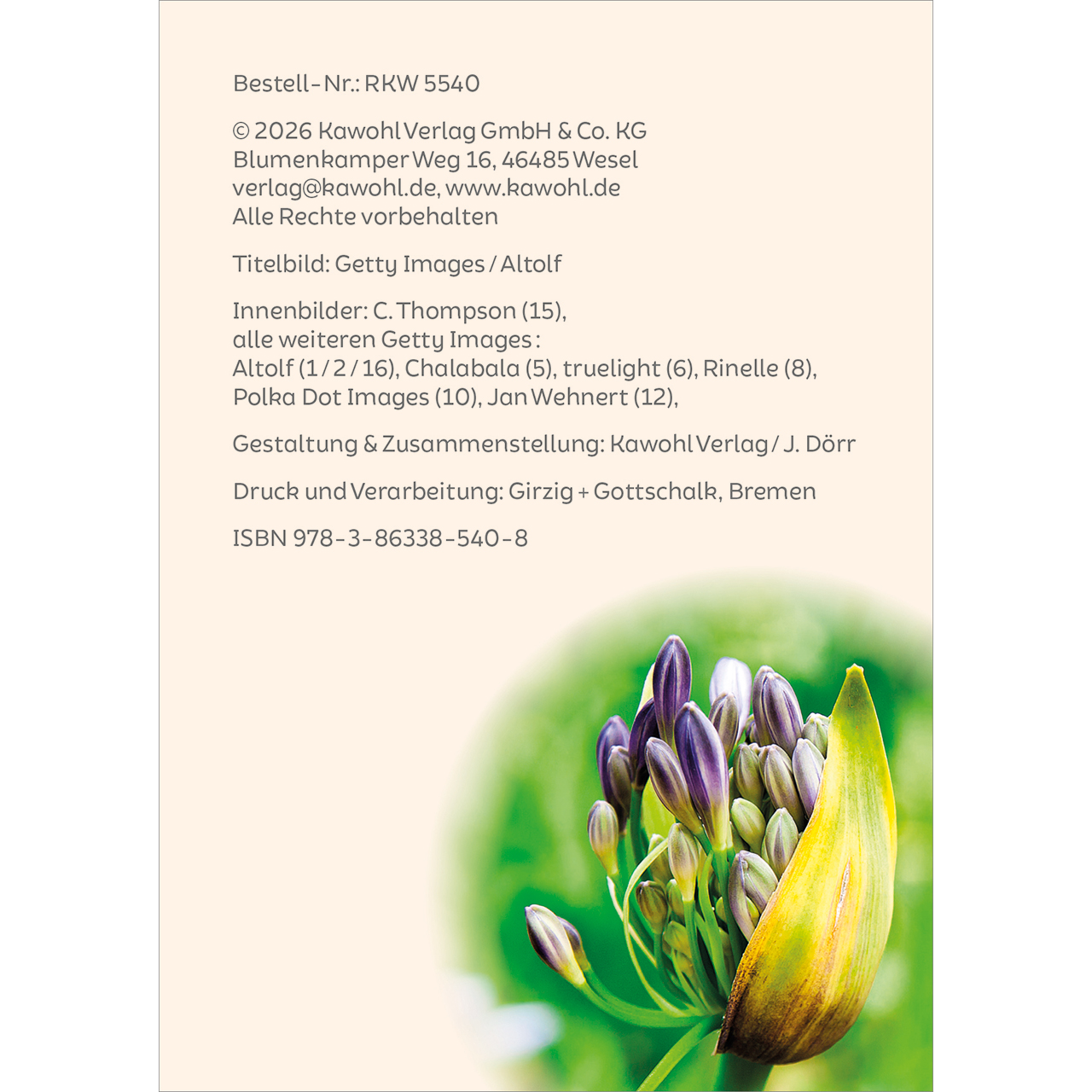 Grußheft - Du kennst mein Herz - Blume Knospe