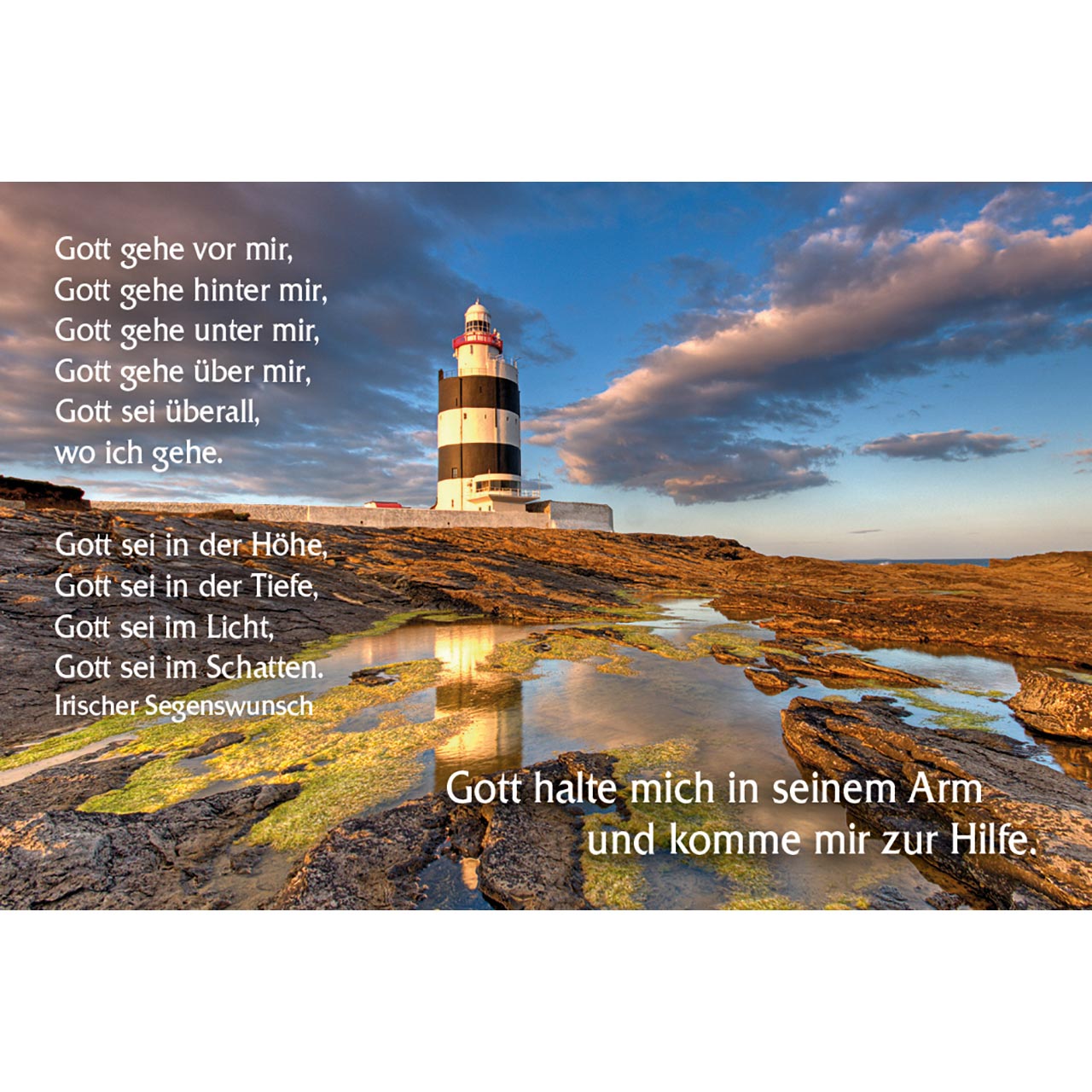 Mini-Karten-Buch - Friede sei mit dir - Landschaft Meer Klippe