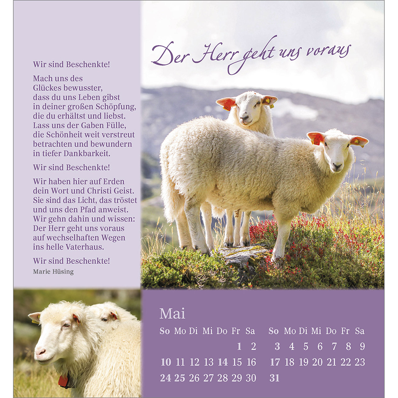 Tischkalender - Sei behütet und geborgen 2026