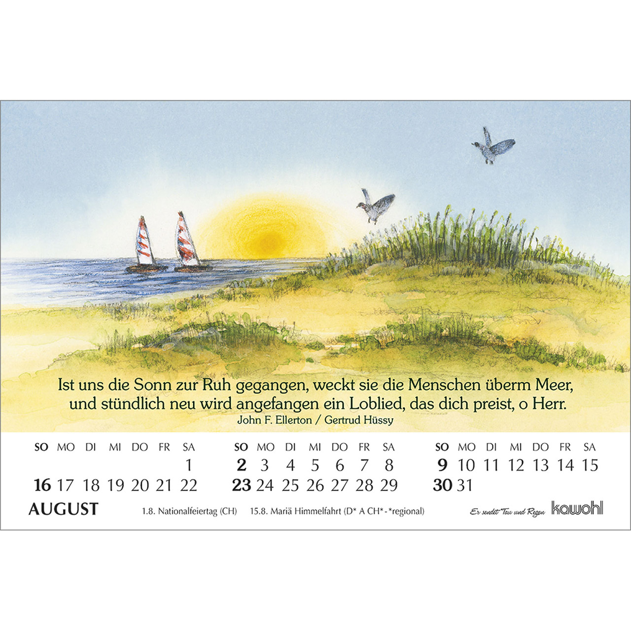Tischkalender - Er sendet Tau und Regen 2026