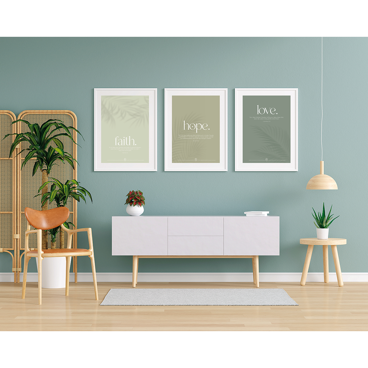 faith. hope. love. - Trockenblumen