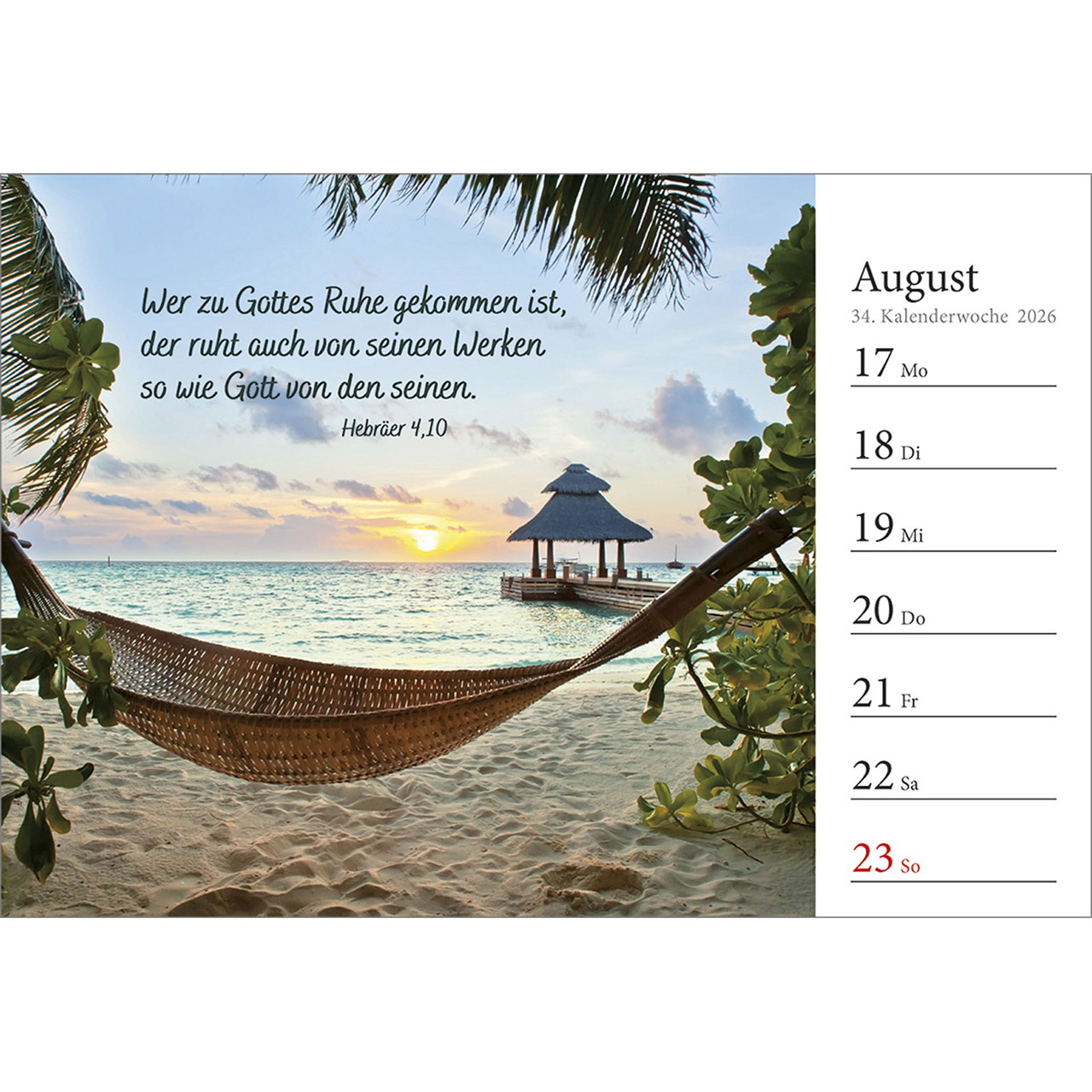 Tischkalender - In deine Hand stell ich den Tag 2026