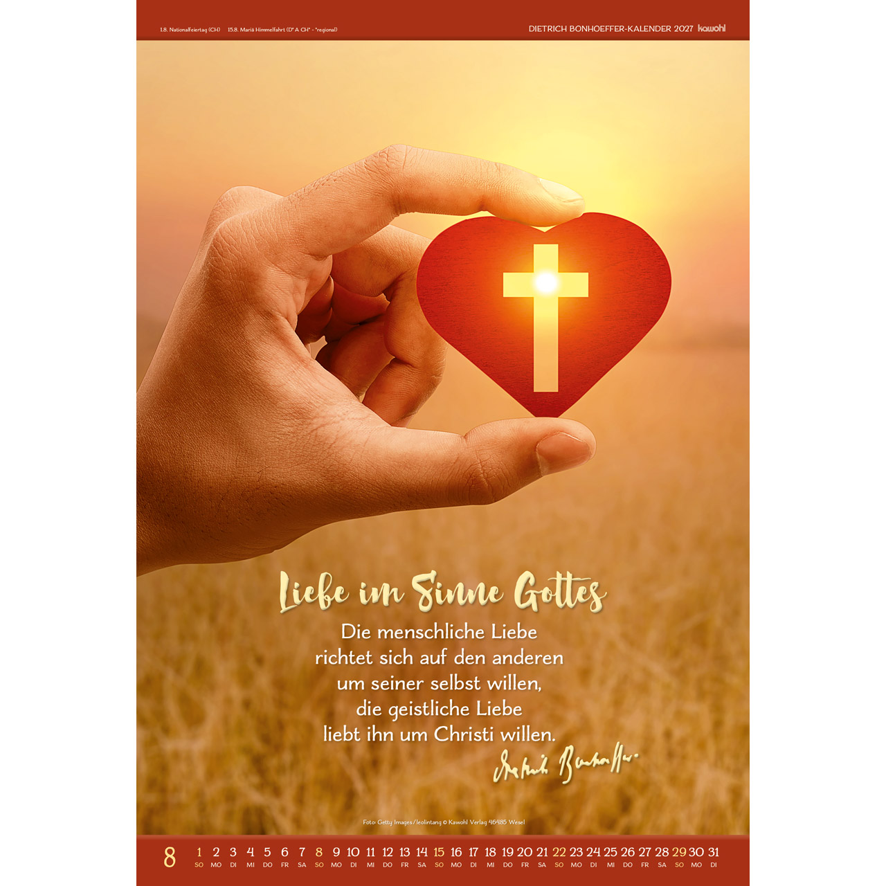 Wandkalender - Gott ist für uns 2027