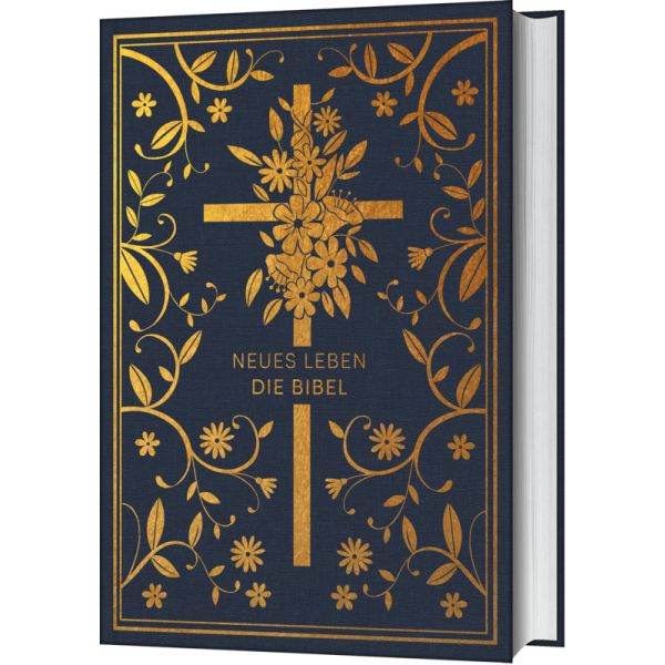 Neues Leben. Die Bibel - Gold/Marineblau