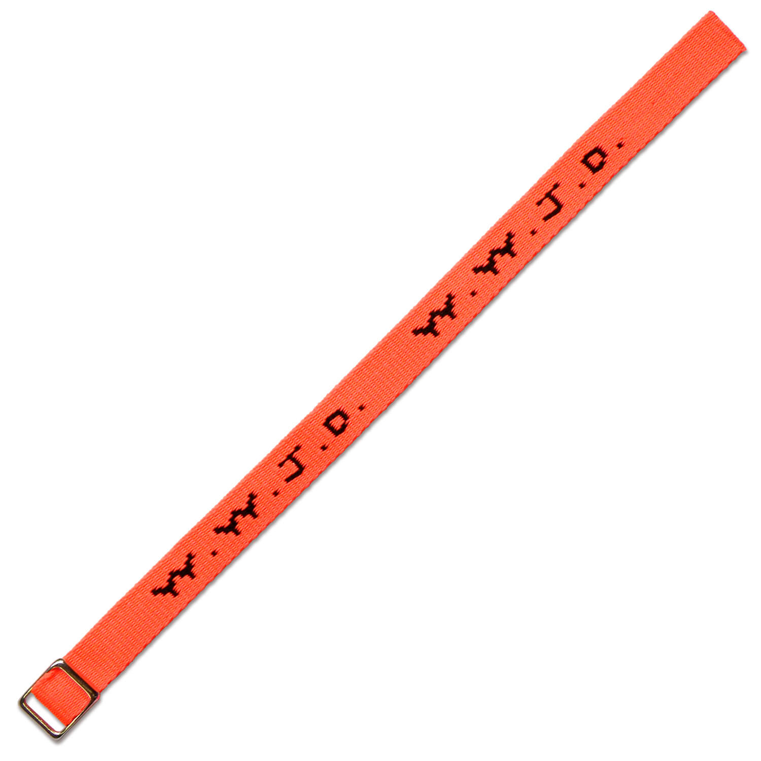 Armband - Armband 'WWJD' gewebt, neonorange