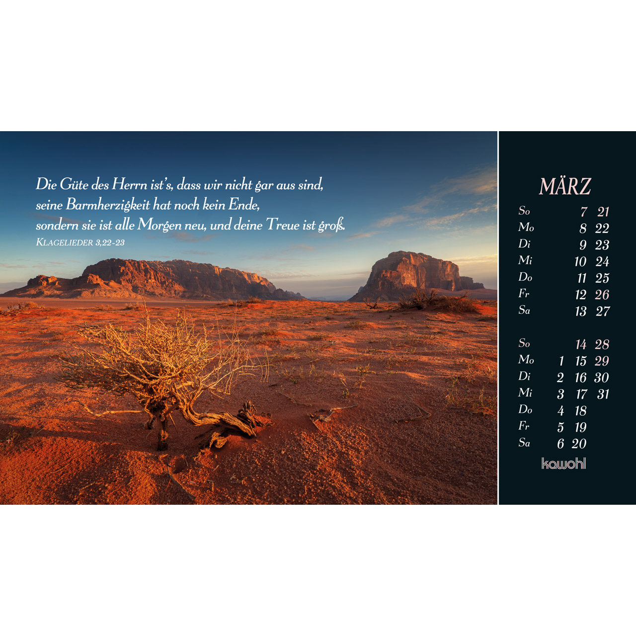 Postkartenkalender - Sehnsucht nach Unendlichkeit 2027