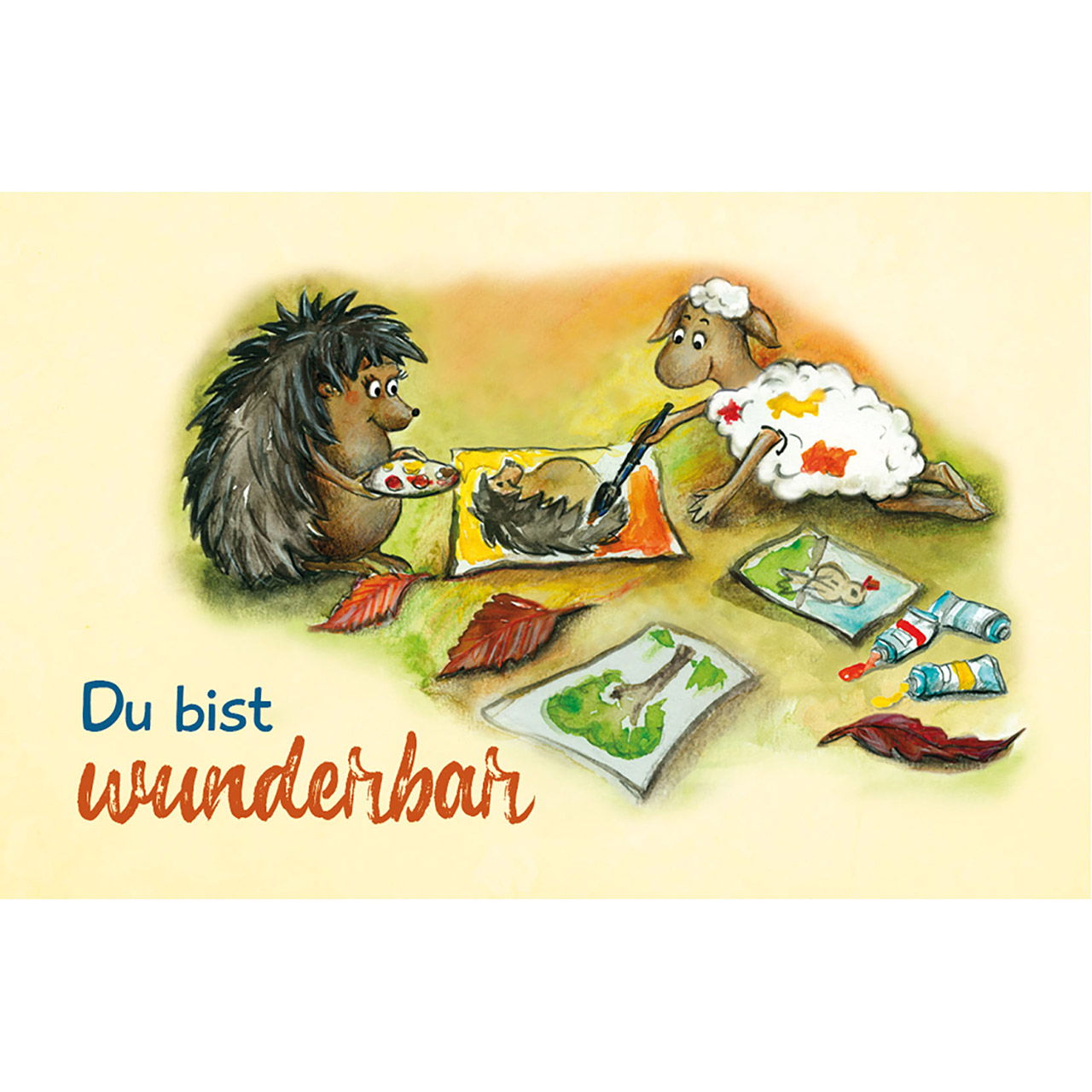 Karten-Box Kunststoff - Entdecke Gottes Liebe - Bibel-Impulse für Kinder - Igel Sonnenblume Herz Schmetterling