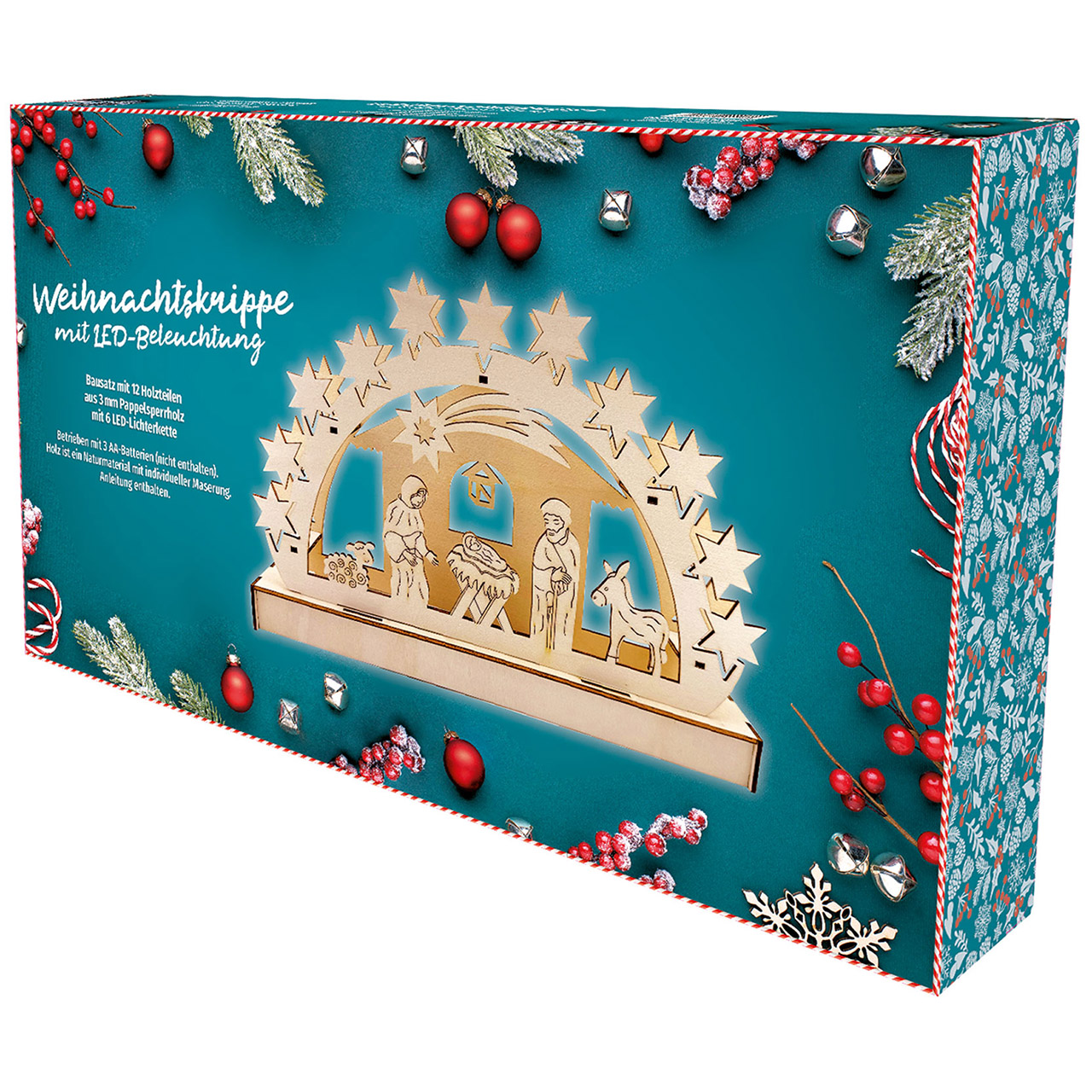 Dekoration - LED-Weihnachtskrippe - Krippe