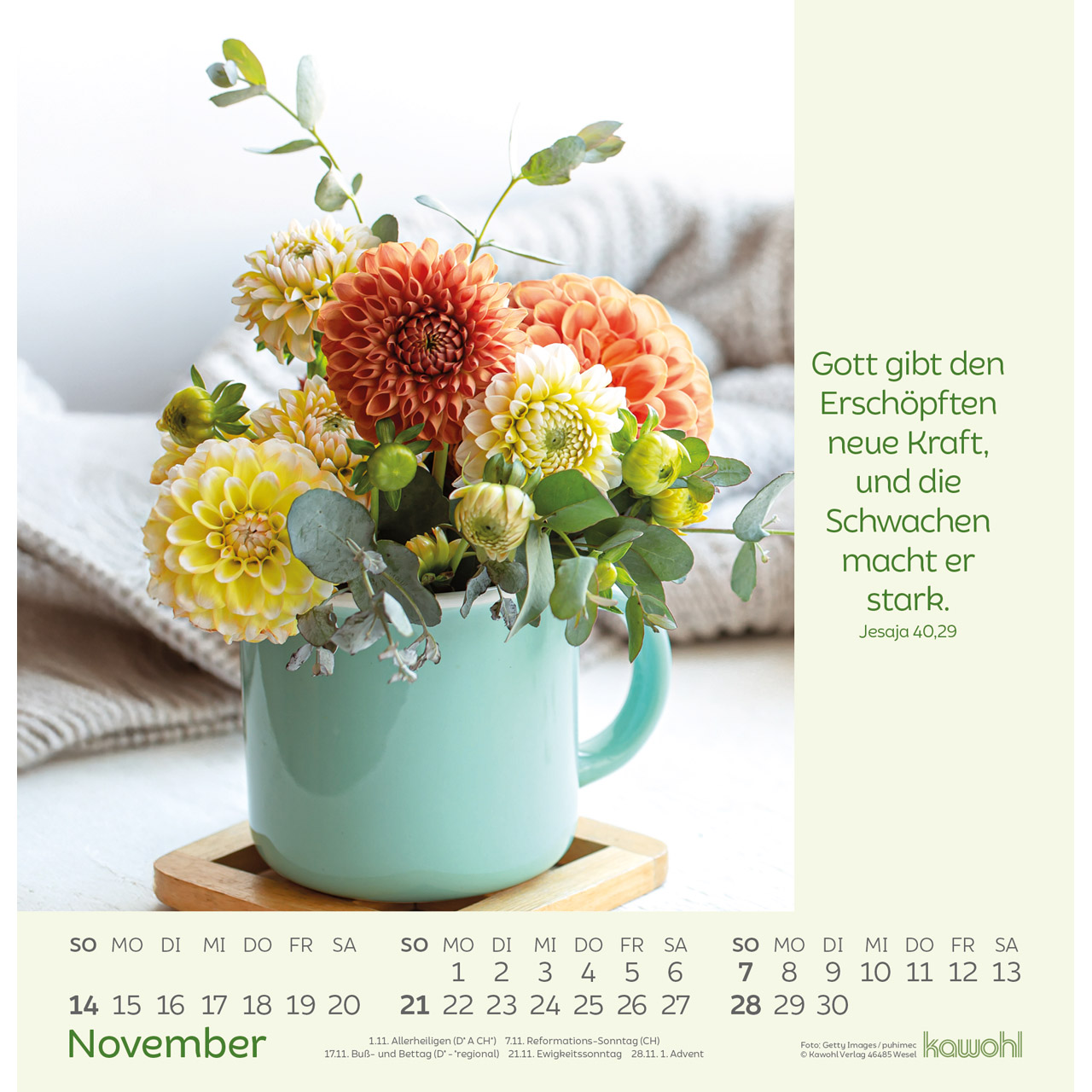 Wandkalender - Blumengrüße 2027