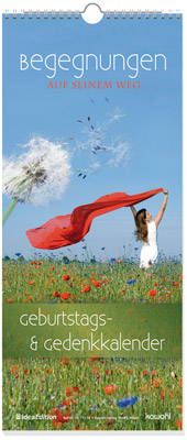 Begegnungen auf seinem Weg Immerwährender Kalender - Begegnungen auf seinem Weg - Frau Tuch Mohnblumen Pusteblume