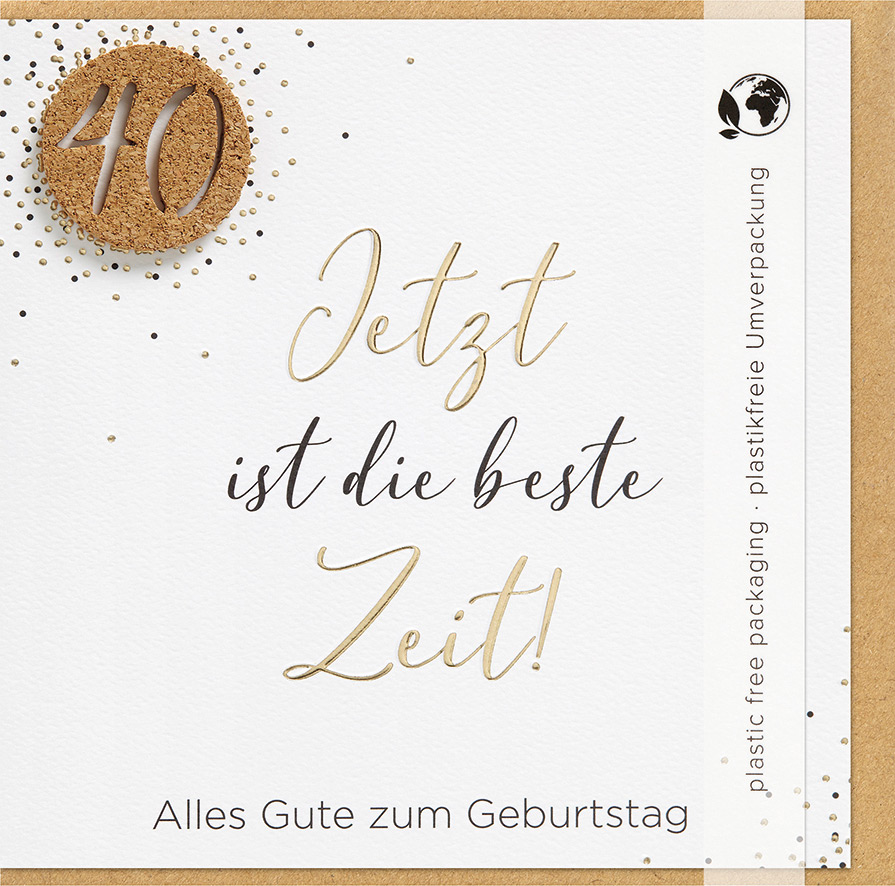 Faltkarte - Faltkarte Geburtstag - Karte Zahl Punkte