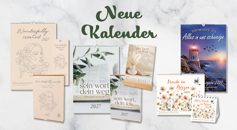 Neue Kalender vor Mamorhintergrund