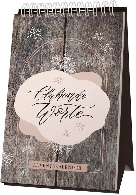 Adventskalender - Blühende Worte - Adventskalender - Aufstellkalender Muster Schneesterne