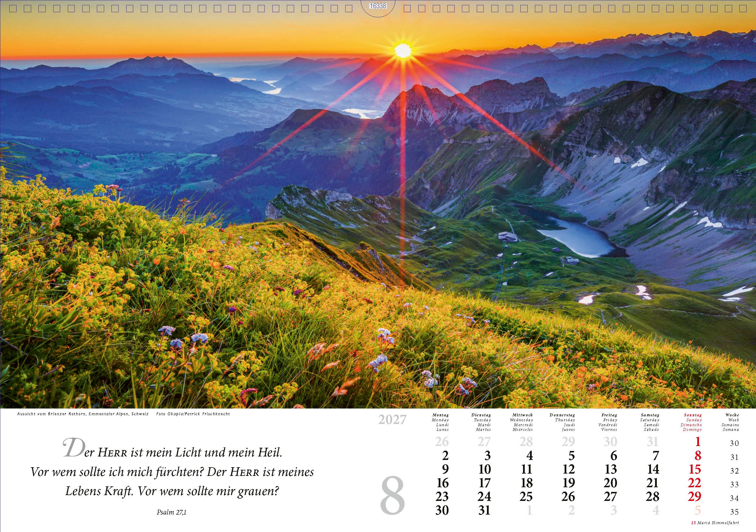 Wandkalender - Lobet, ihr Berge, den Herrn 2027