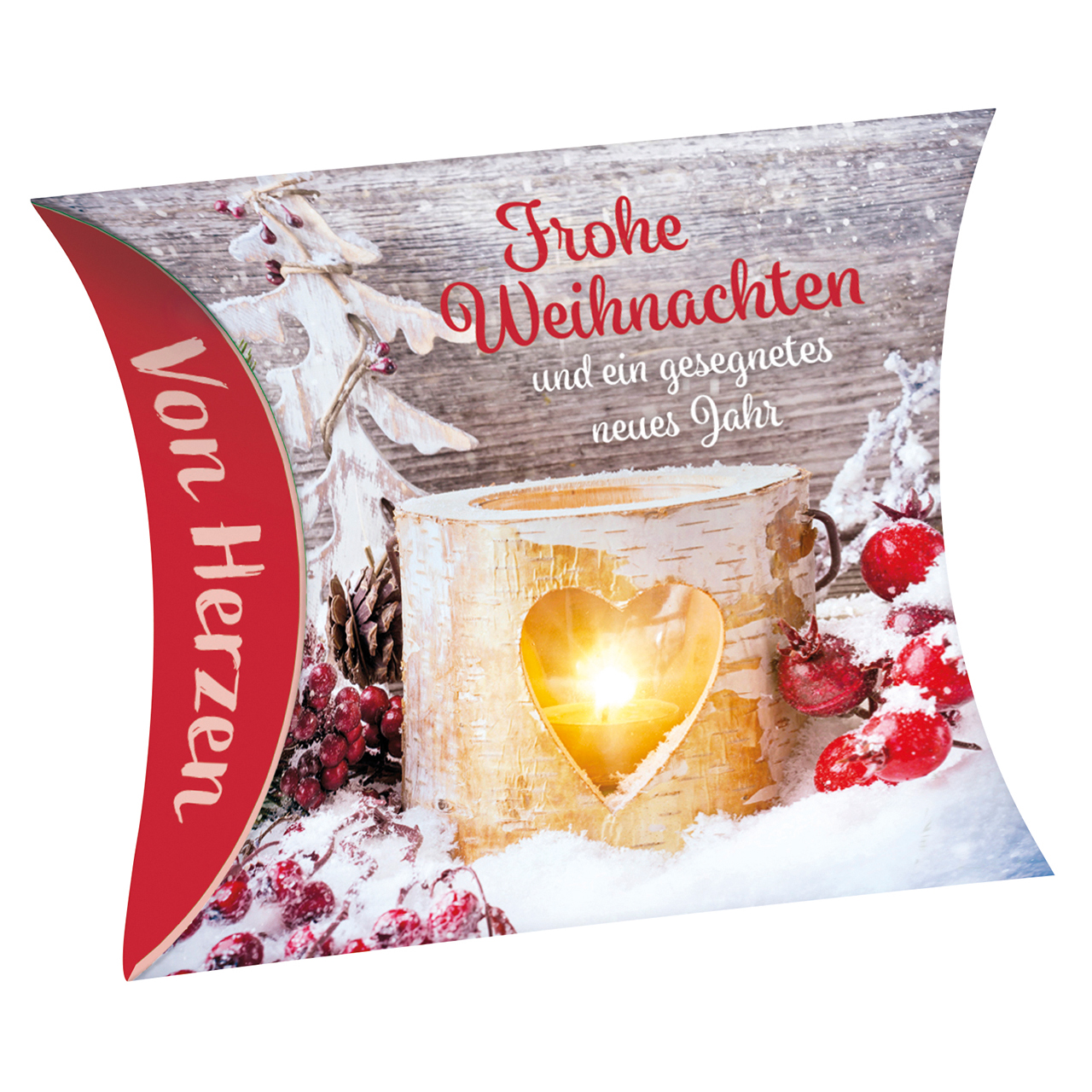 Seife - fest - Frohe Weihnachten und ein gesegnetes neues Jahr - Kerze Holz Herz Schnee Deko Flamme