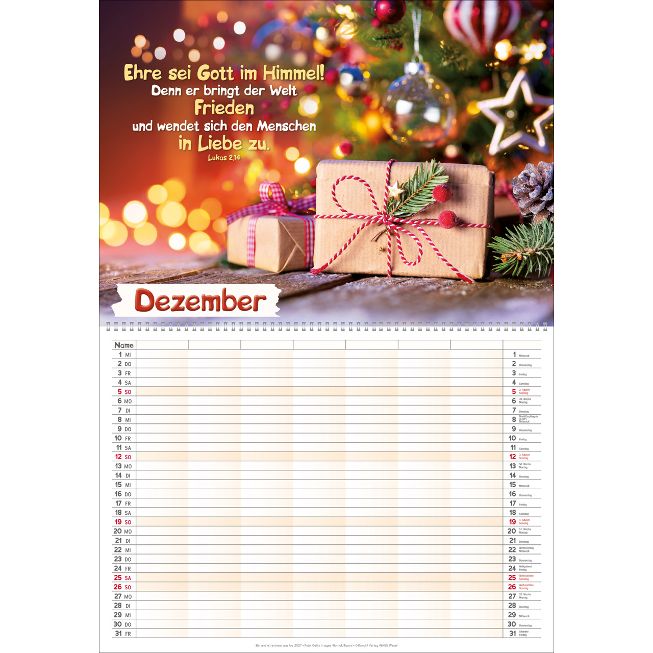 Terminkalender - Bei uns ist extrem was los 2027