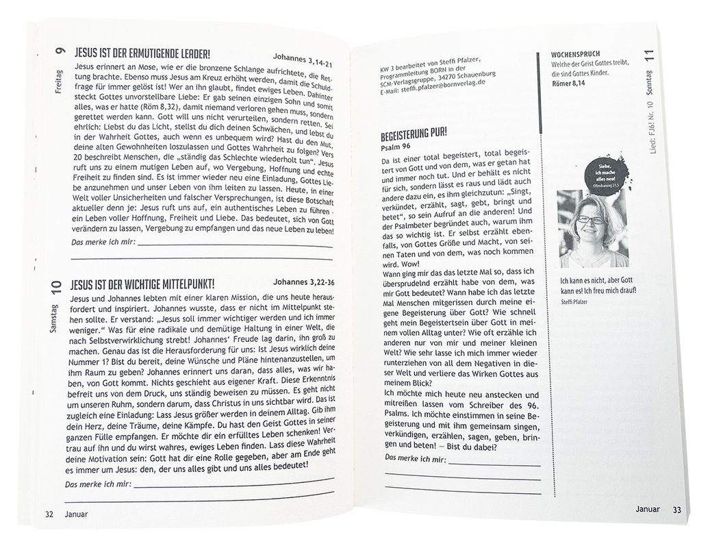 Buchkalender - Lichtstrahlen - Bibel lesen 2027