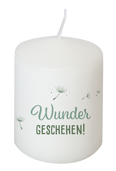 Kerze 'Wunder geschehen' 8 cm