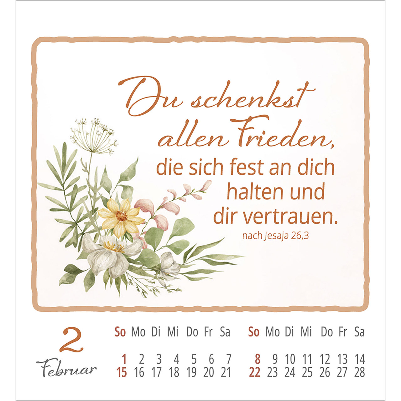 Aufkleberkalender - Wohlfühlen bei Dir 2026